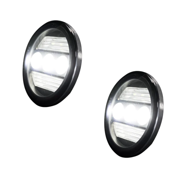 GMC Sierra & Chevy Silverado 2015-2019 White LED 2-Piece Fog Light Kit - Smoked/Black Housing - Upgrade Your Truck's Visibility for Night Driving & Off-Road Adventures