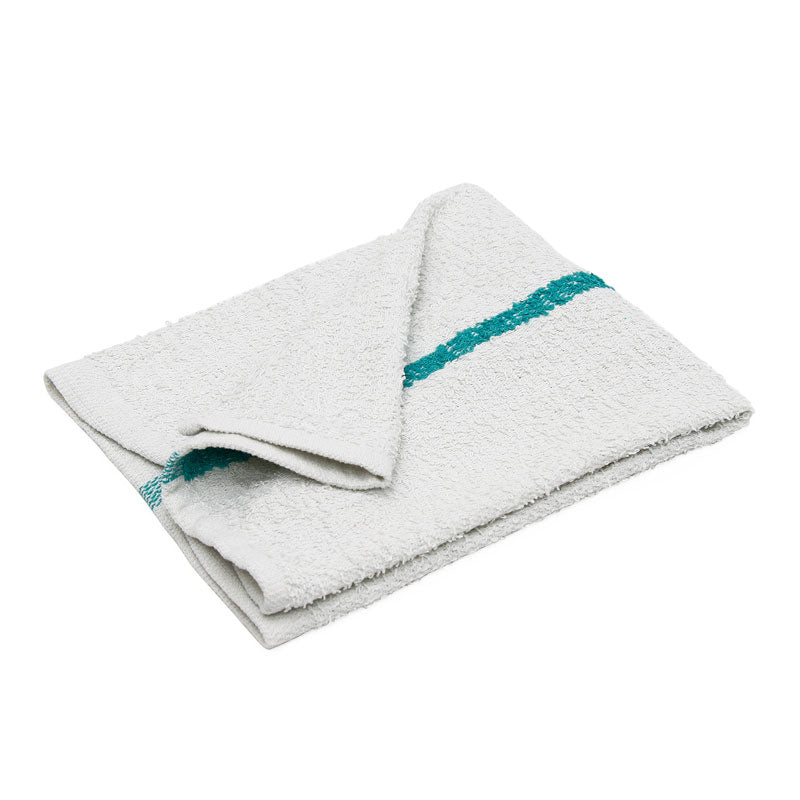 Premium Green Stripe Bar Mop Towels 19x16 Inches - 12 Pack Set for Kitchen, Restaurant & Commercial Use - Absorbent Cleaning Cloths for Bars, Dishes & Countertops