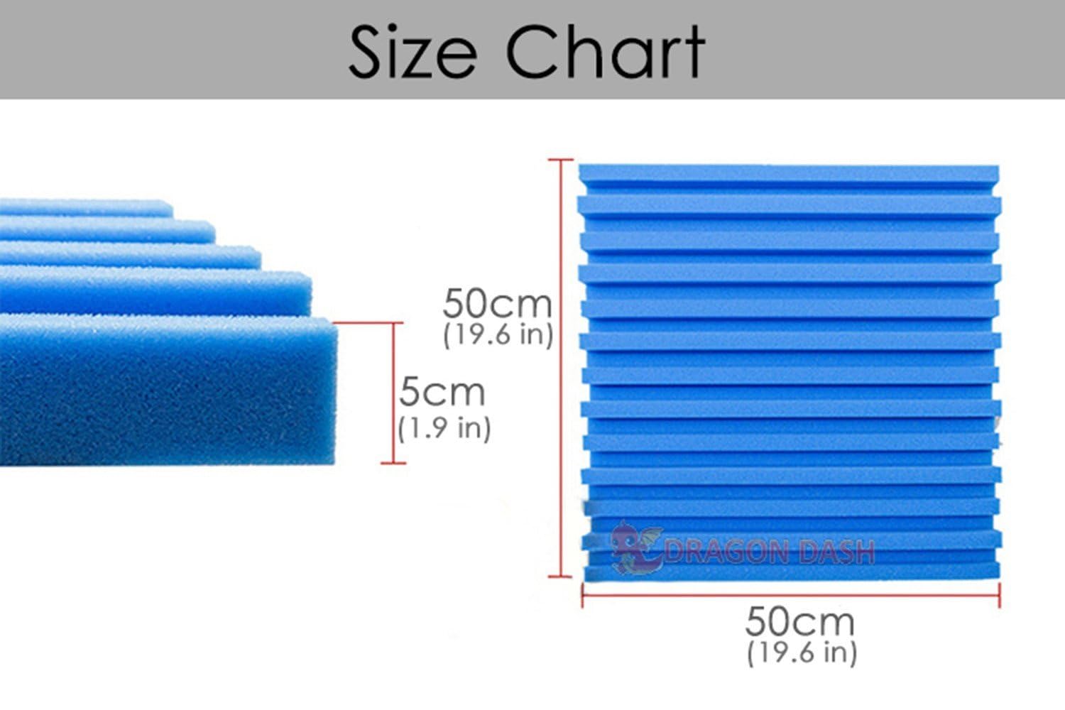 12 Pack Blue Acoustic Foam Panels 19.6x19.6x1.9 Inches - Soundproof Studio Wall Tiles for Home Recording, Music Rooms & Office Noise Reduction (Metro Striped Design, DD1041)