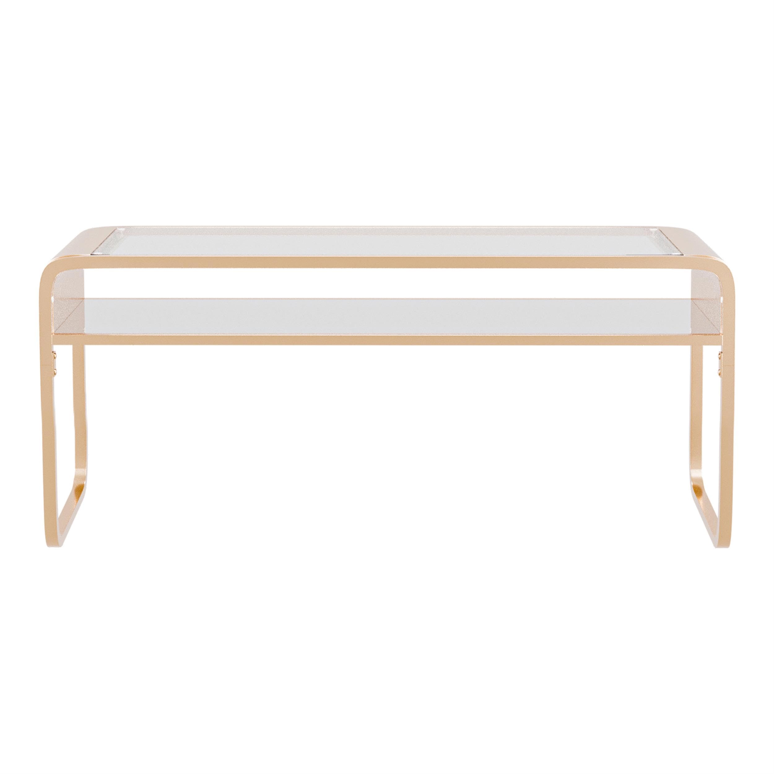 Gold Mexller Contemporary 3-Piece Metal Coffee Table Set for Living Room