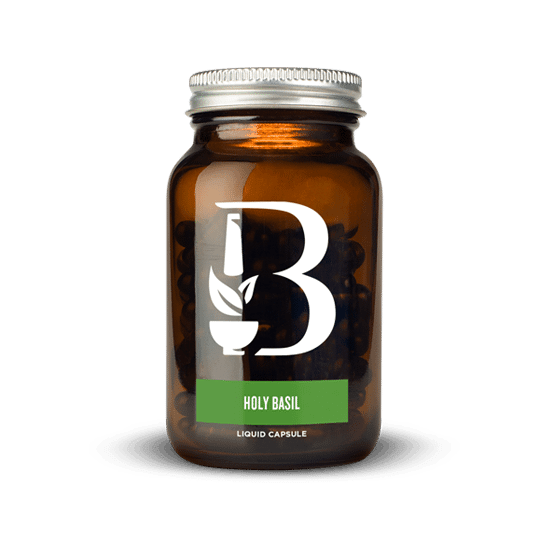 Botanica Holy Basil 60 Liquid Capsules - Organic Stress Relief & Immune Support Supplement for Daily Wellness & Relaxation