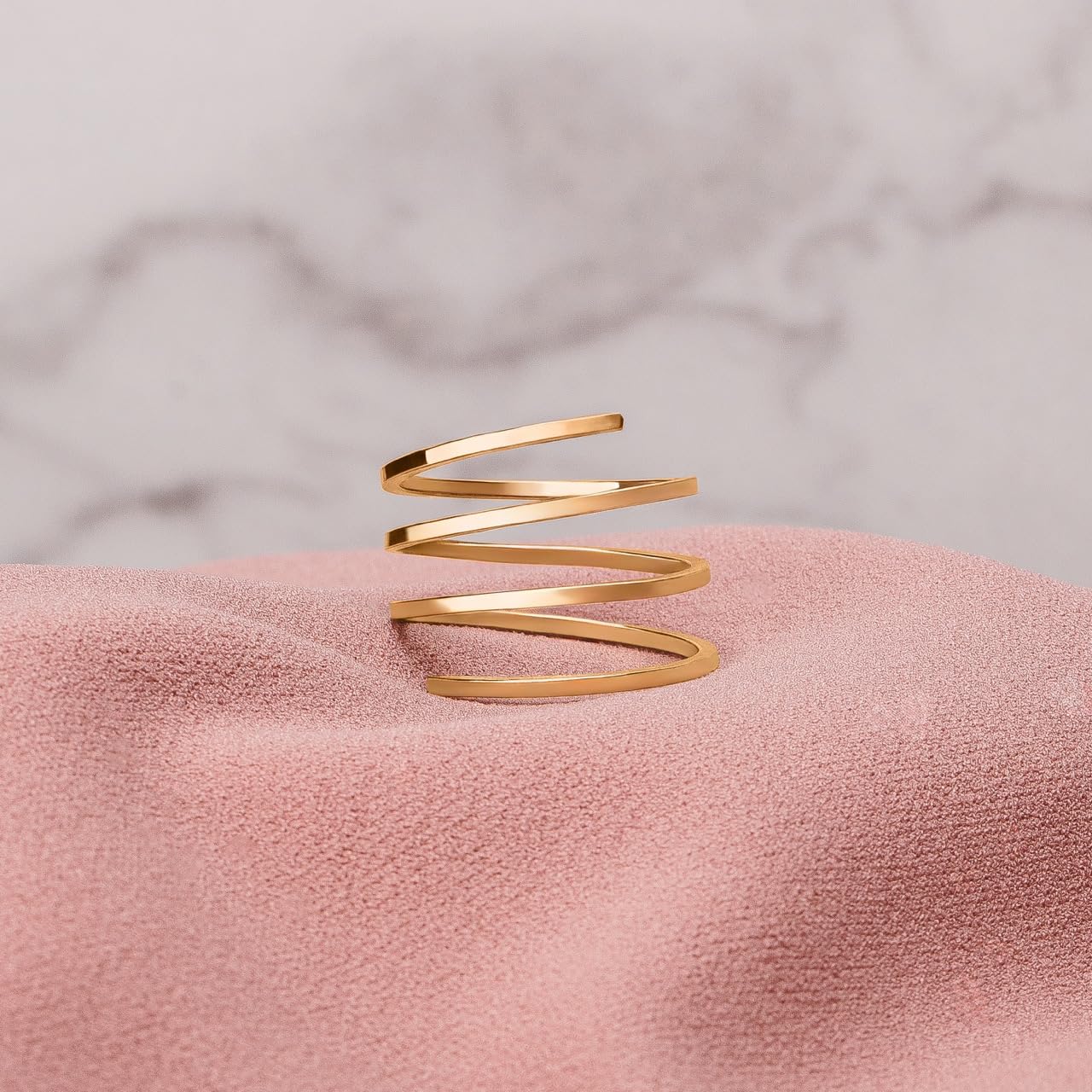 Custom Adjustable Twisted Square Bypass Ring Band - 14K Gold Fill, Rose Gold or Silver - Double Square Bypass Ring for Women - Perfect for Weddings, Anniversaries & Everyday Elegance