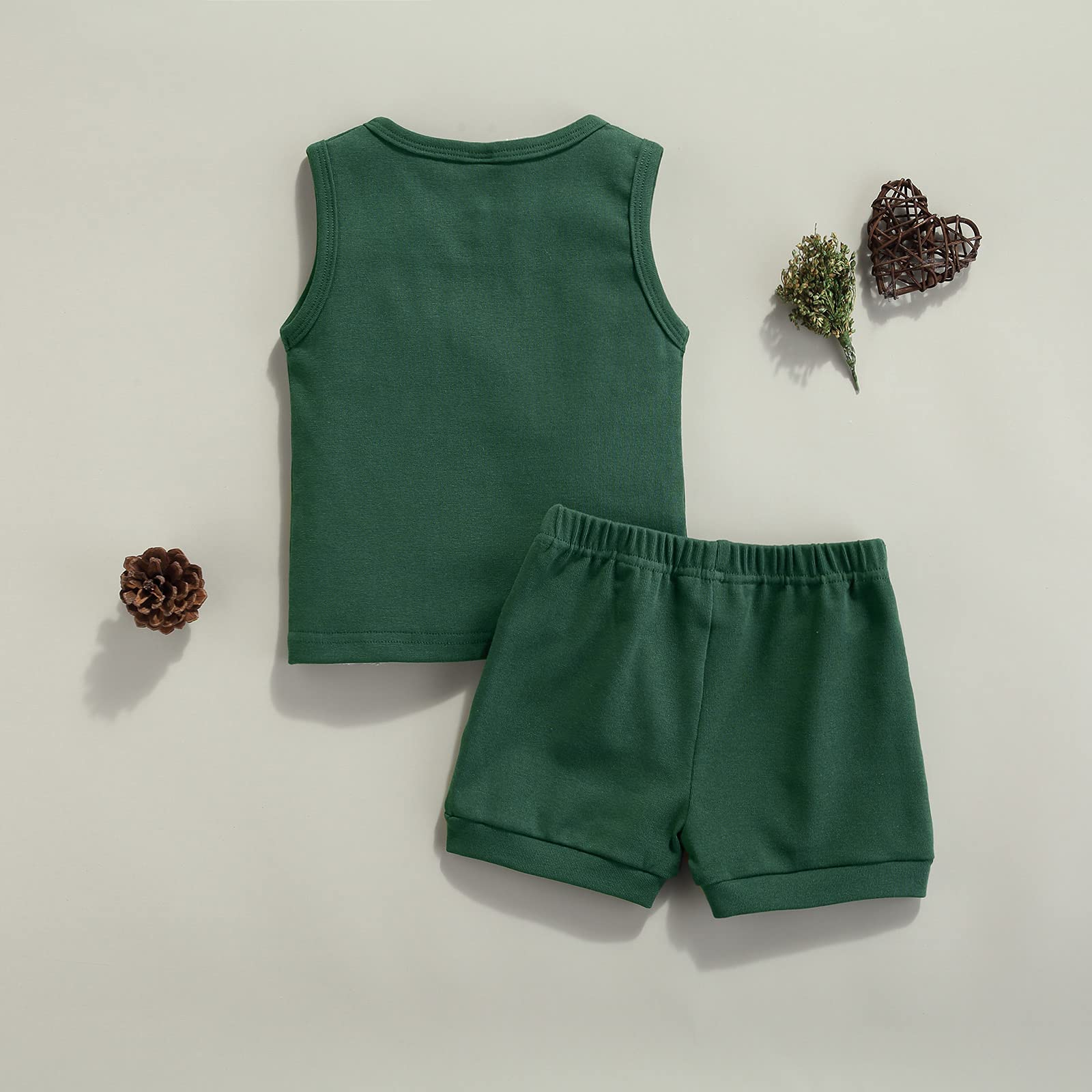 Summer Toddler Clothes Set for Boys & Girls - Unisex Waffle Knit 2-Piece Outfit with Short Sleeve Pocket Top and Shorts | Perfect for Playtime, Daycare & Beach Outings