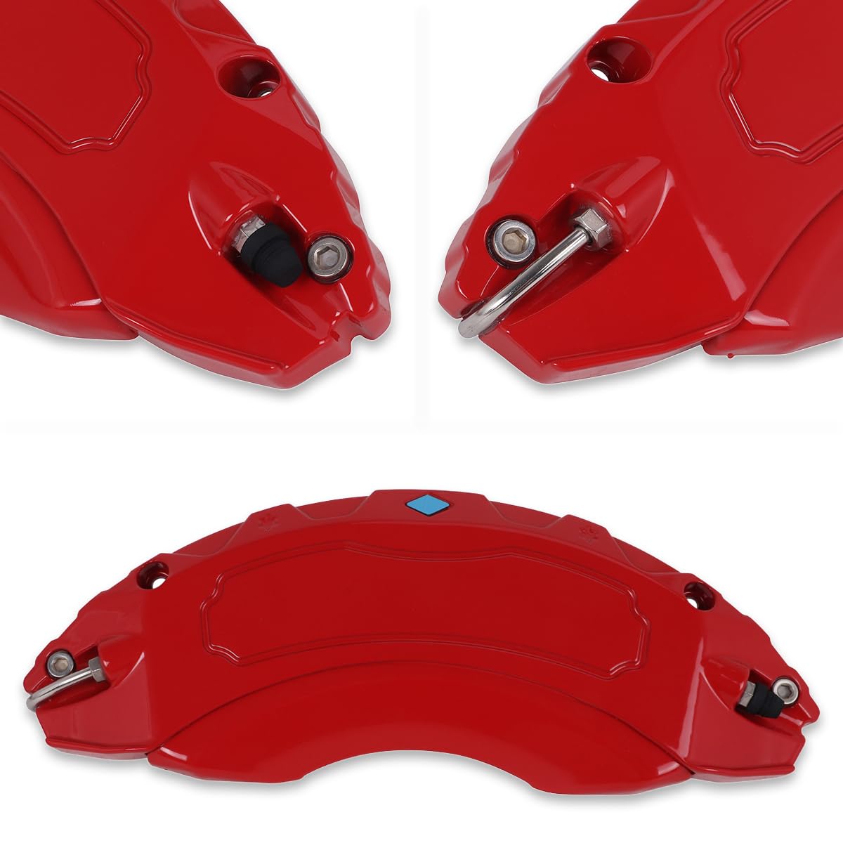 High-Quality Brake Caliper Covers for Toyota Sienna 2018-2024 - Front & Rear Wheel Hub Accessories - Set of 4 Red - Perfect for Car Customization & Performance Enhancement