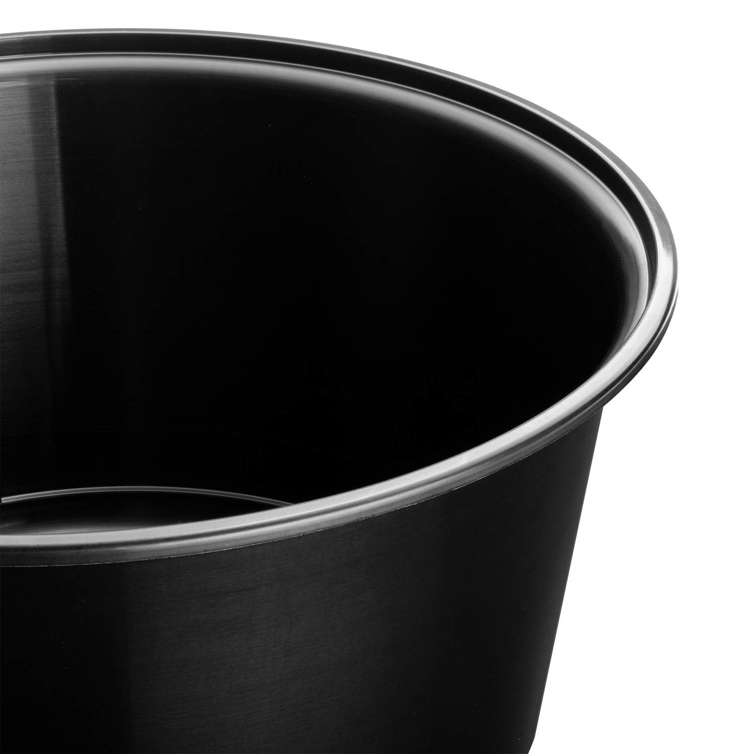 48oz Black PP Injection Molding Bowl - 300 Pack | Durable Food Storage Containers for Restaurants, Catering & Bulk Food Prep