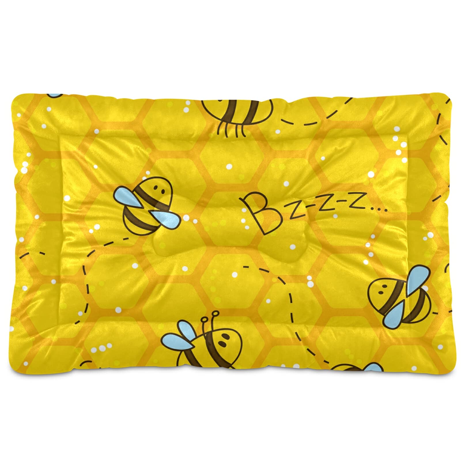 Washable Honeycomb Dog Bed Mat - 36x24 Inches for Large, Medium & Small Dogs - Comfortable Crate Pad for Puppy & Pets - Perfect for Kennels, Crates & Home Use