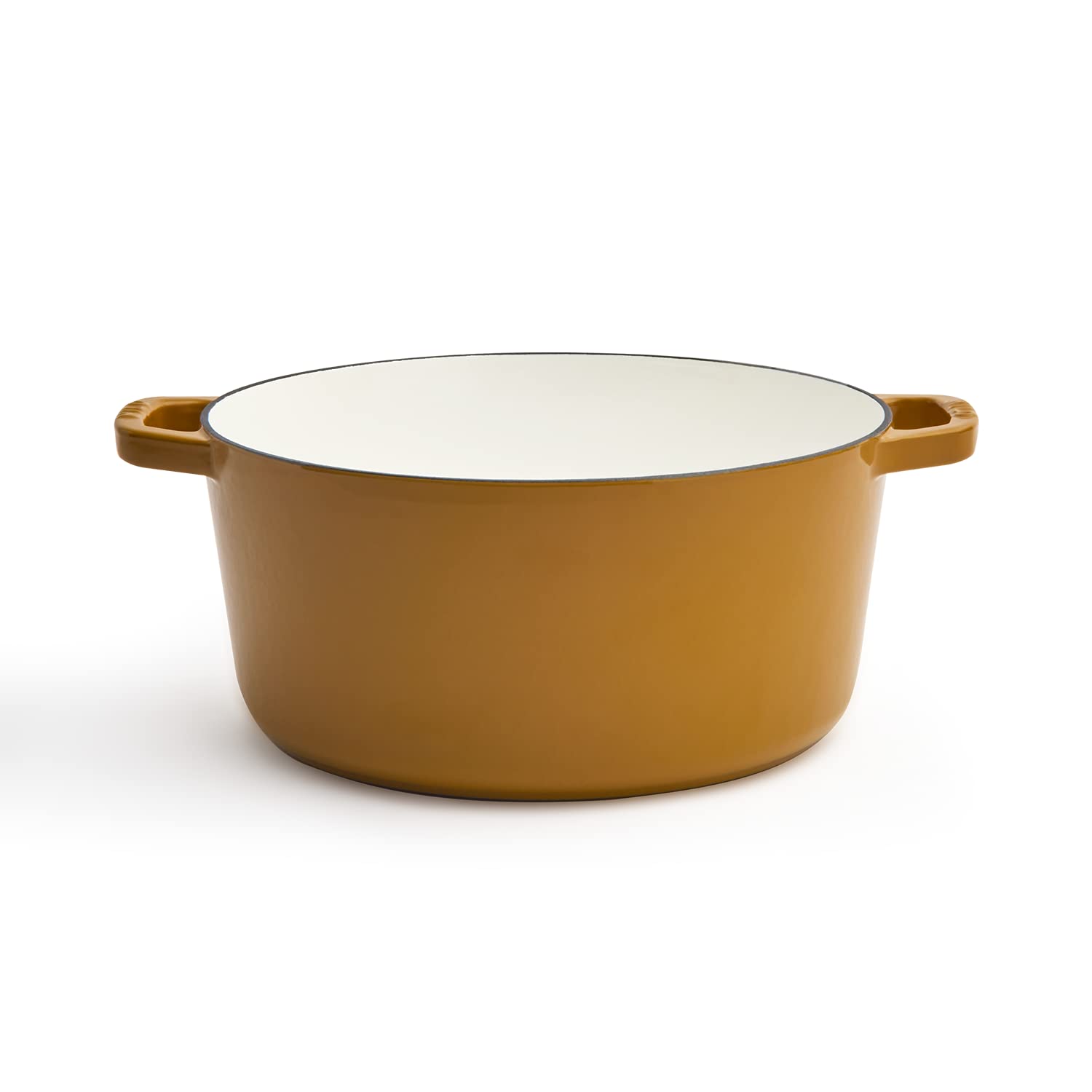 Premium 5.5-Quart Enameled Cast Iron Dutch Oven with Lid – Kana Milo Casserole Cooking Pot | Durable Enamel Coating Inside & Out | Oven & Dishwasher Safe (Dijon with Gold Knob) | Perfect for Braising, Stewing, Baking & Slow Cooking