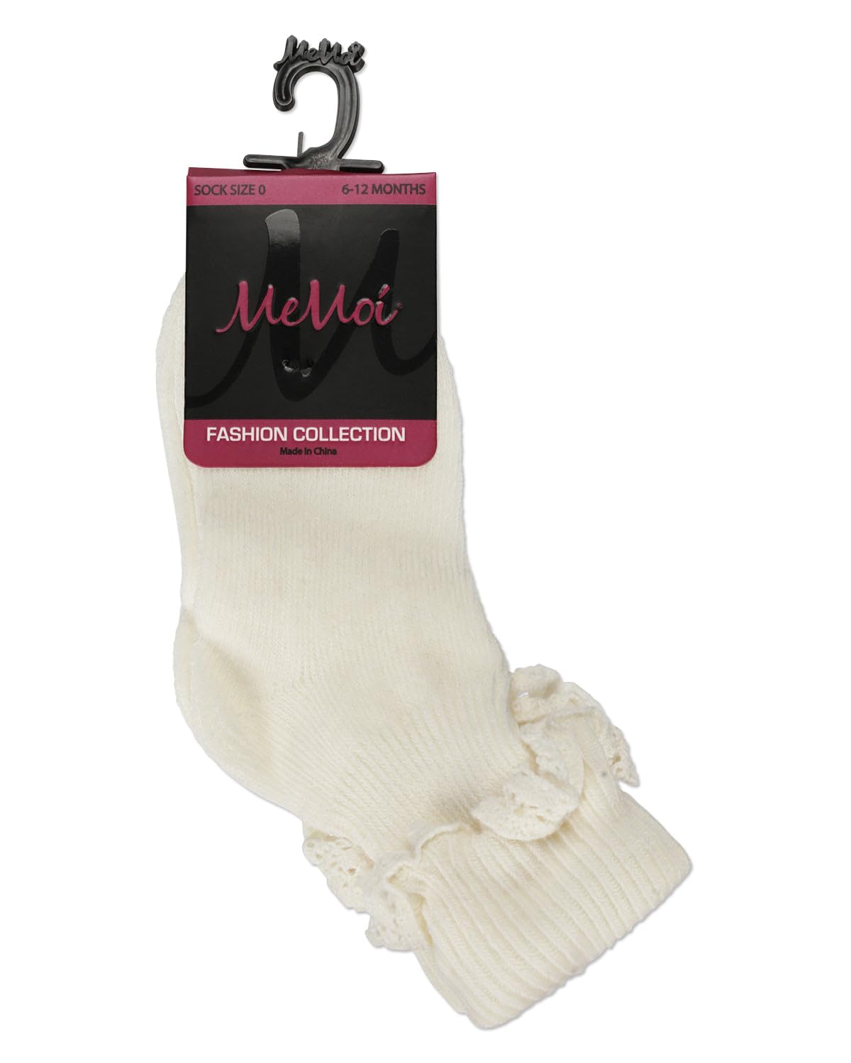 MeMoi Girls' Ruffle Eyelet Cotton Blend Anklet Socks - Cute & Comfortable Socks for School, Play & Everyday Wear