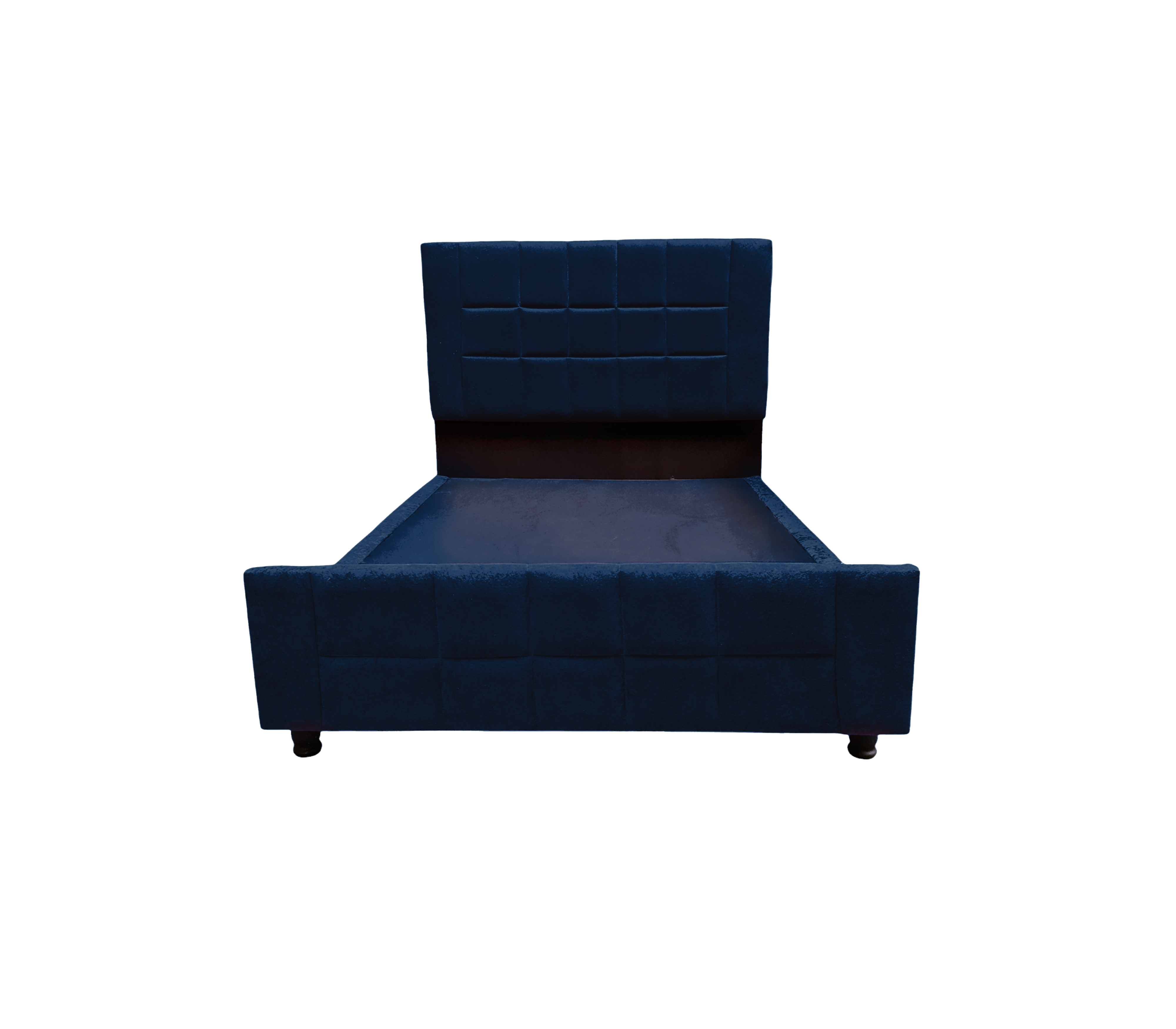 Queen Size Box Spring with Upholstered Bumper - Soft Suede Fabric for Bedroom, Guest Room, or Dormitory Use