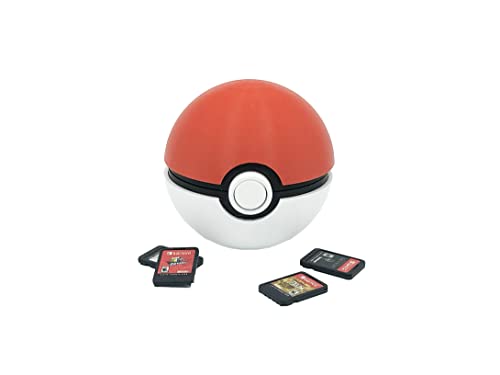 Poke Ball Switch Game Cartridge Holder - 3D Printed Storage Case for Nintendo Switch Games - Perfect for Travel and Home Organization