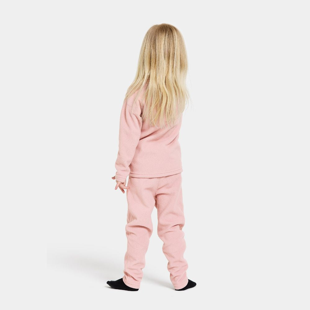 Didriksons Monte 10 Kids Fleece Jacket for Skiing & Winter Activities - Warm Dusty Pink Outerwear for Girls & Boys - Perfect for Snow Play, School & Outdoor Adventures