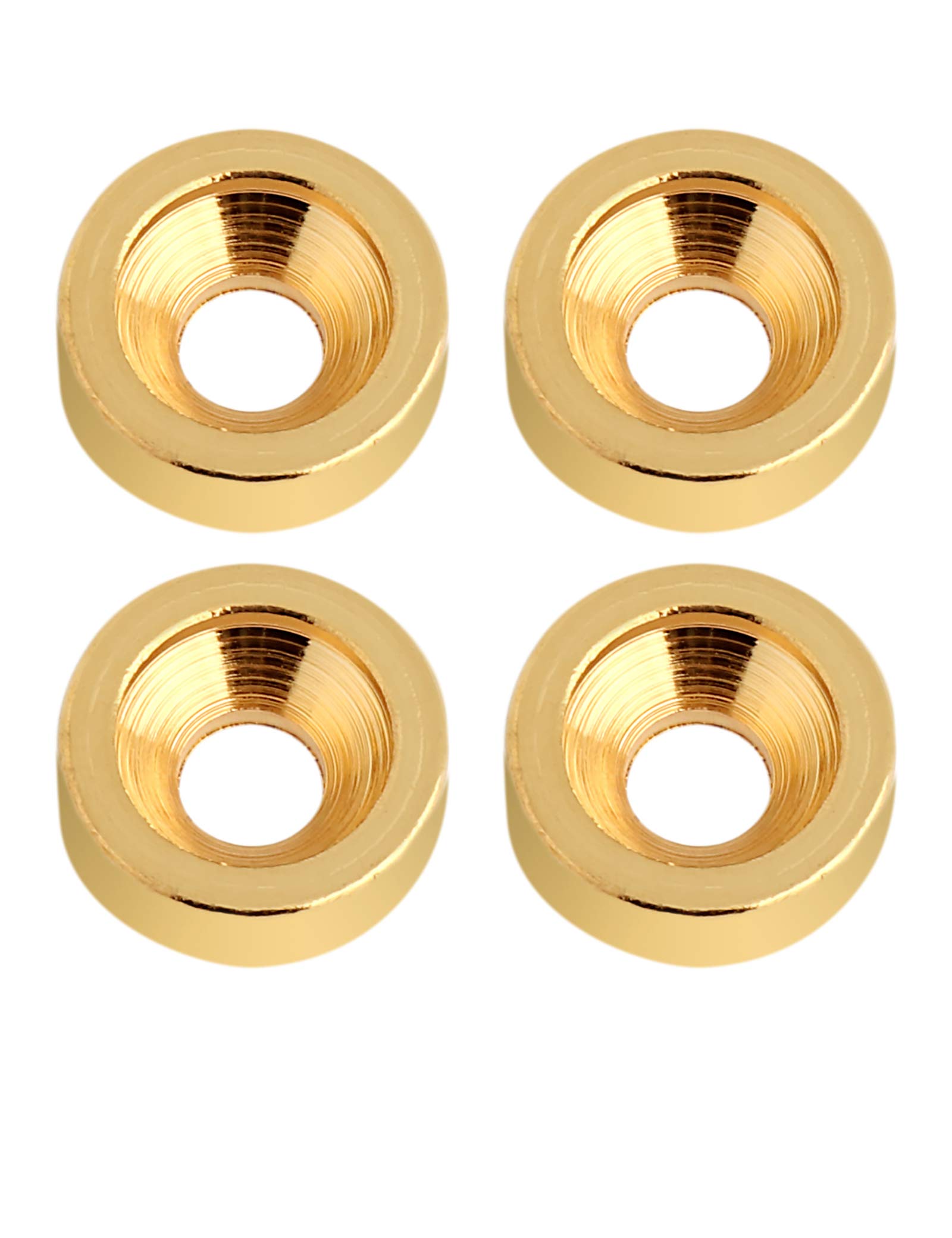 Holmer 4Pcs Gold Guitar Neck Joint Bushings Ferrules & Bolts with Screws - Compatible with Electric & Bass Guitars - Perfect for Guitar Repair, Maintenance, and Custom Builds
