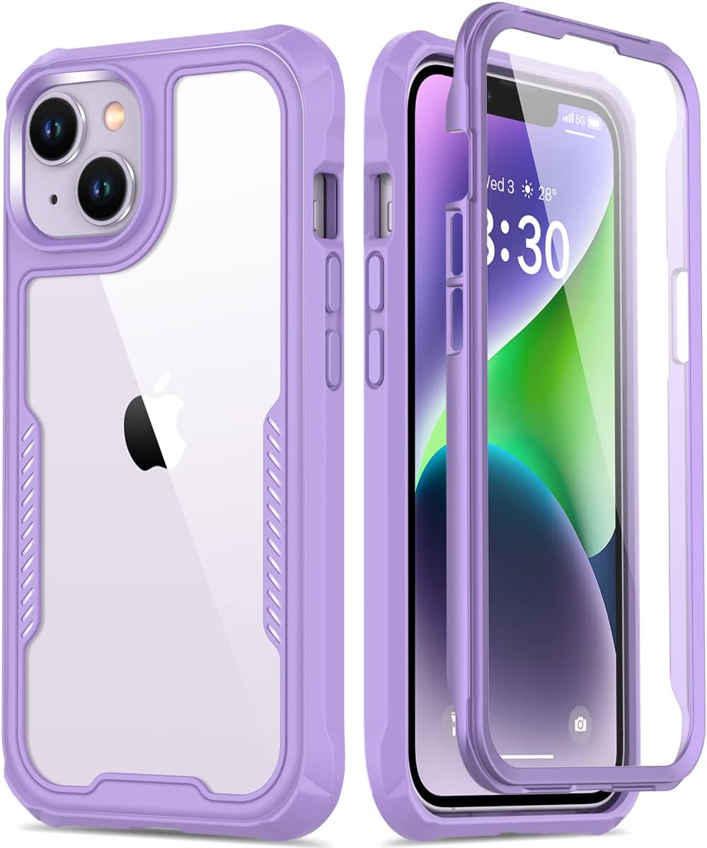 Premium iPhone 14 Case with Tempered Glass Screen Protector | Shockproof & Scratch-Resistant Cover for iPhone 14 6.1