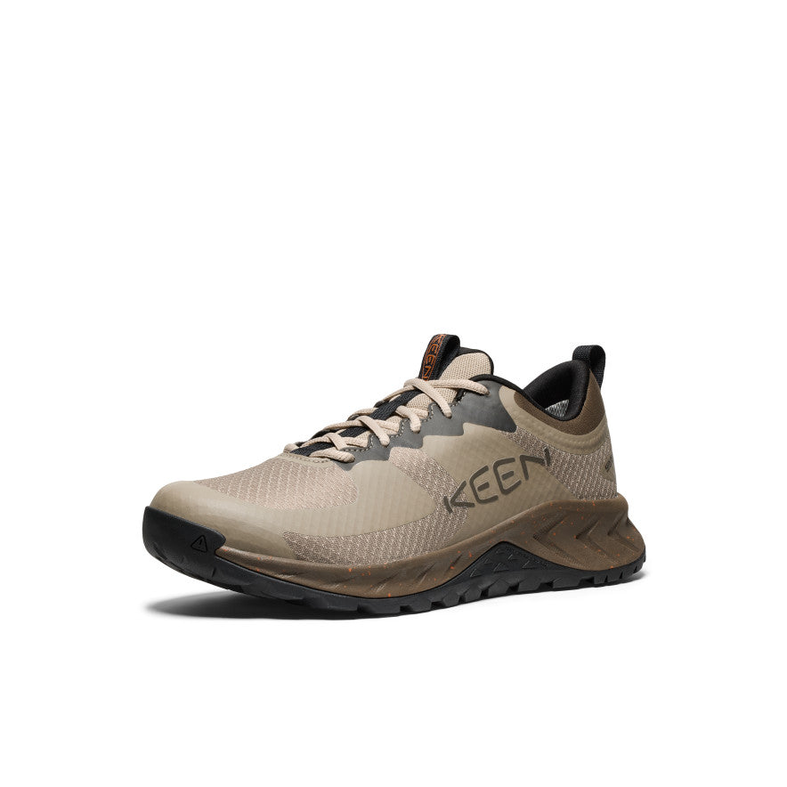Men's Versacore Waterproof Hiking Shoes - Lightweight & Durable Outdoor Footwear for Trail Running & Camping (Brindle/Gold Flame) - Perfect for Hiking, Travel & Wet Weather Adventures