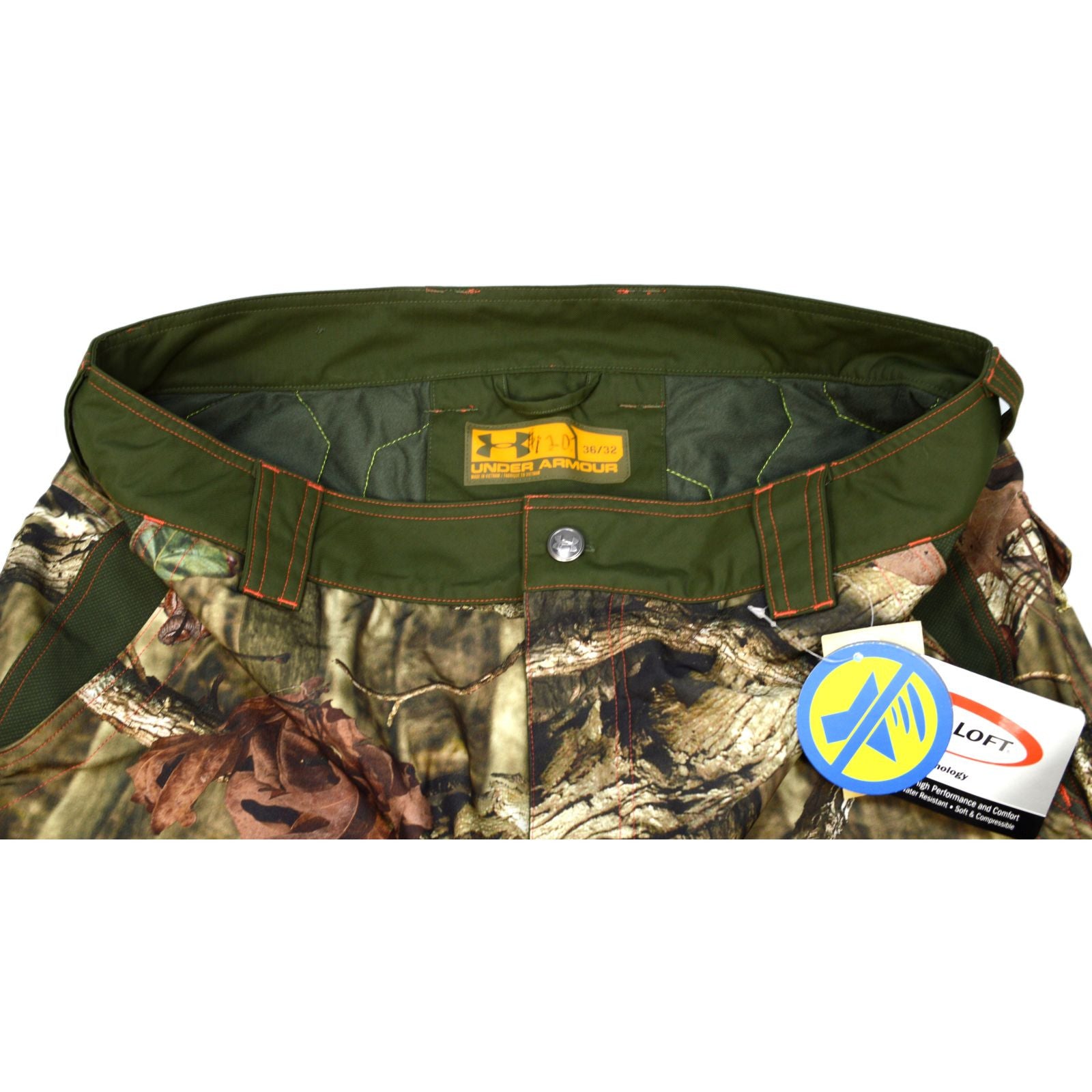 New Under Armour Mossy Oak Camo Pants Men's Size 36x32 with Ankle Button Defect - Hunting & Outdoor Activities