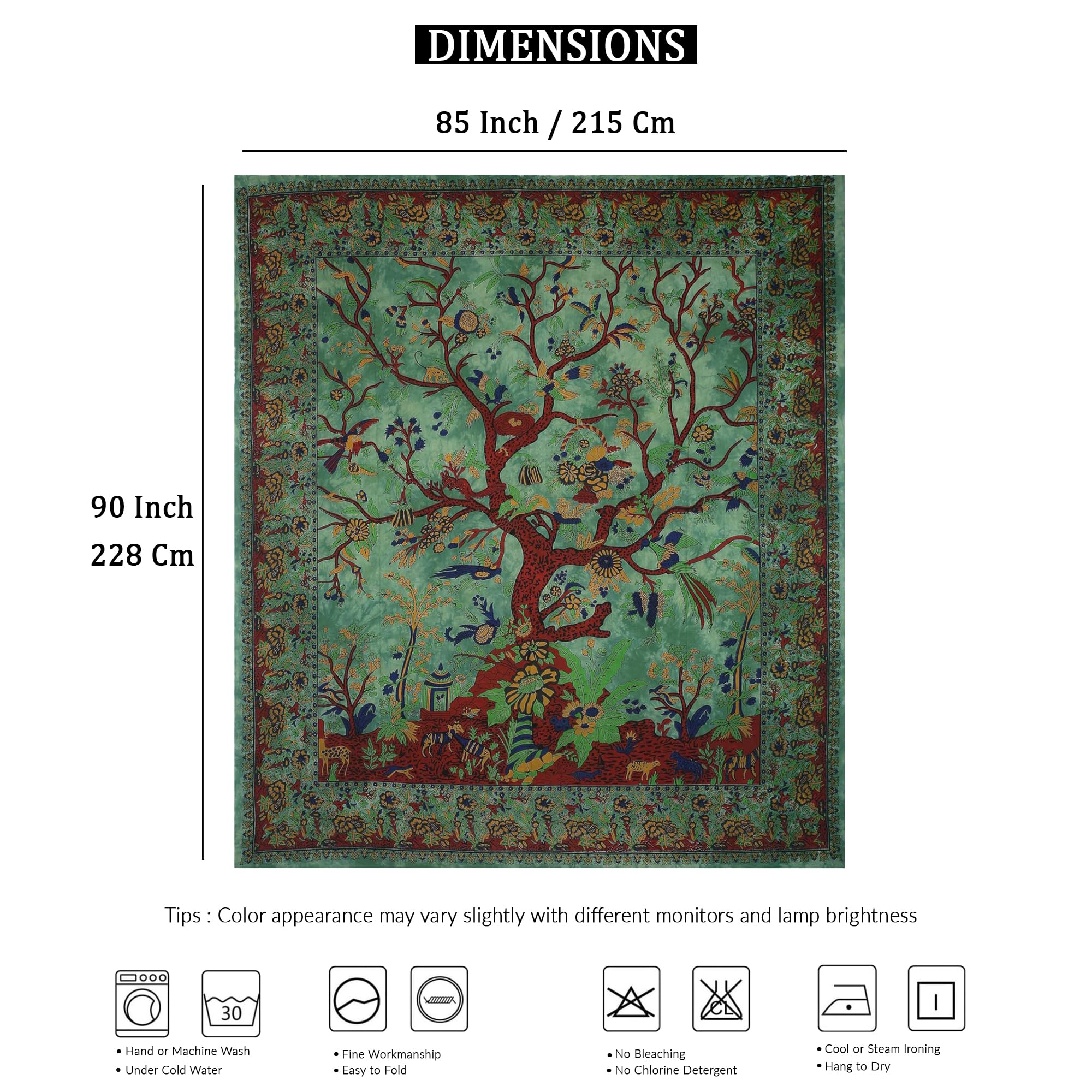 Tree of Life Tapestry - Psychedelic Wall Hanging for Bedroom & Picnic Decor