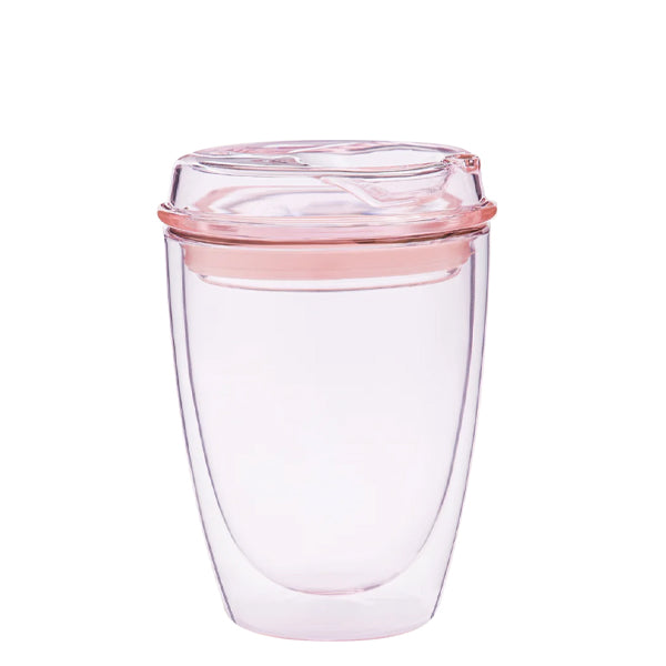 Good Cuppa The Big Reusable Glass Cup - 20oz Insulated Tumbler with Lid & Straw for Hot/Cold Drinks - Perfect for Coffee, Tea, Smoothies at Home, Office or Travel