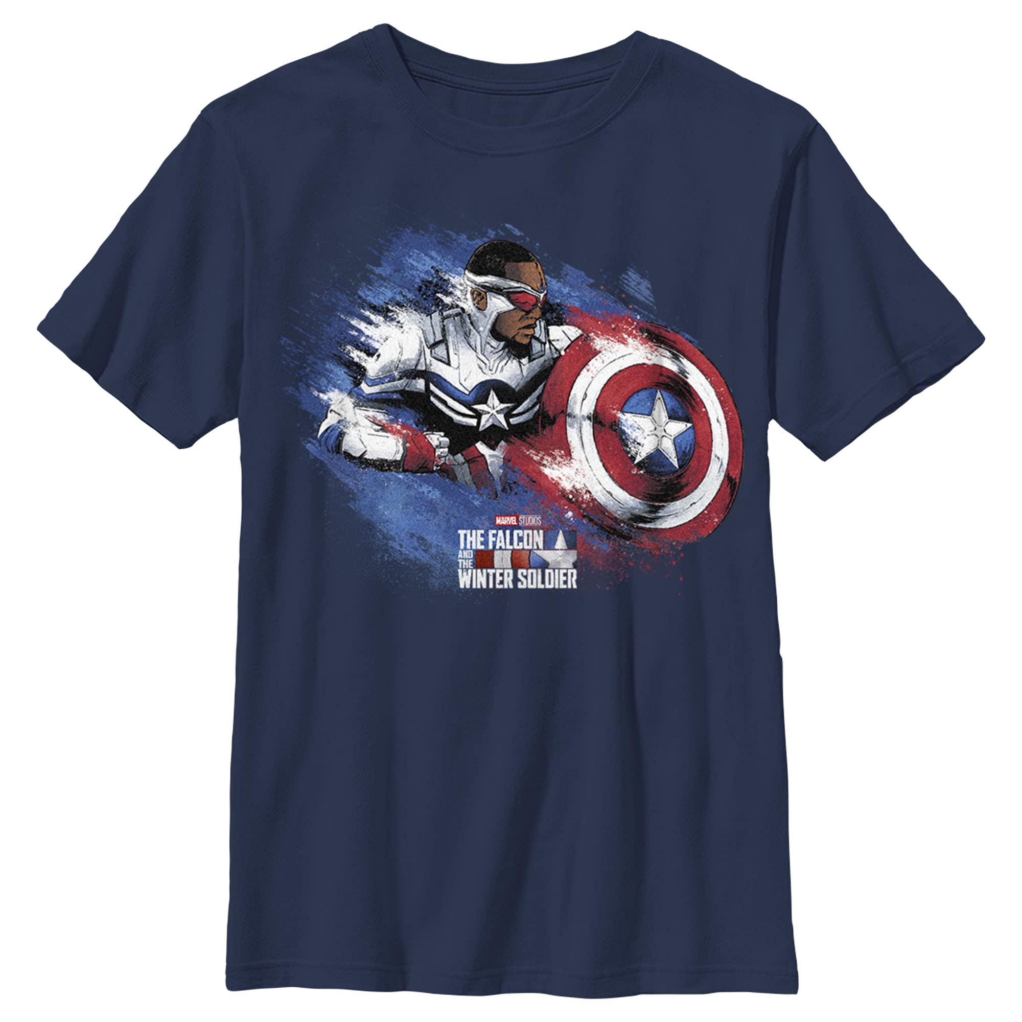 Marvel The Falcon and The Winter Soldier Captain America Boys' Graphic T-Shirt - Superhero Costume & Casual Wear for Kids