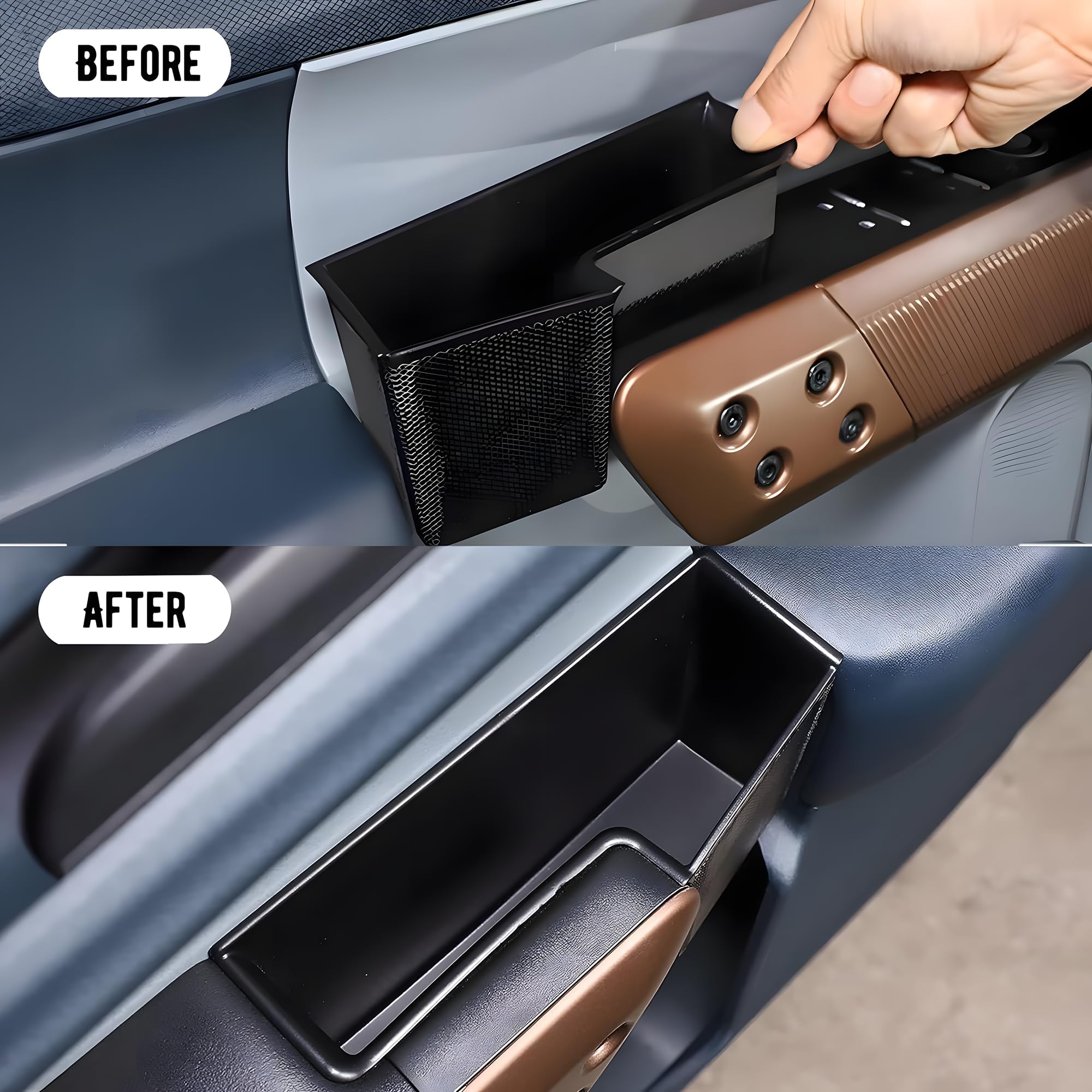 2022-2025 Ford Maverick Car Door Side Storage Box Organizer - 2PC Armrest Phone Pocket Insert Accessories | Perfect for Road Trips, Commuting & Daily Storage Needs
