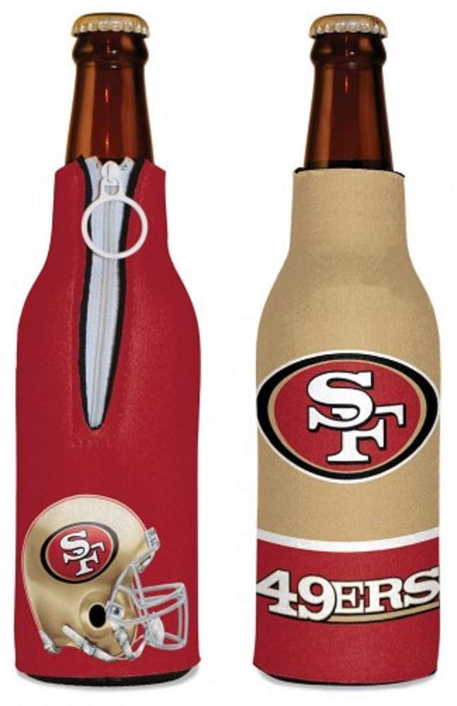 WinCraft San Francisco 49ers NFL Team Collapsible Insulated Foam Bottle Cooler - 12oz, Red - Perfect for Tailgating, Picnics & Outdoor Sports Events