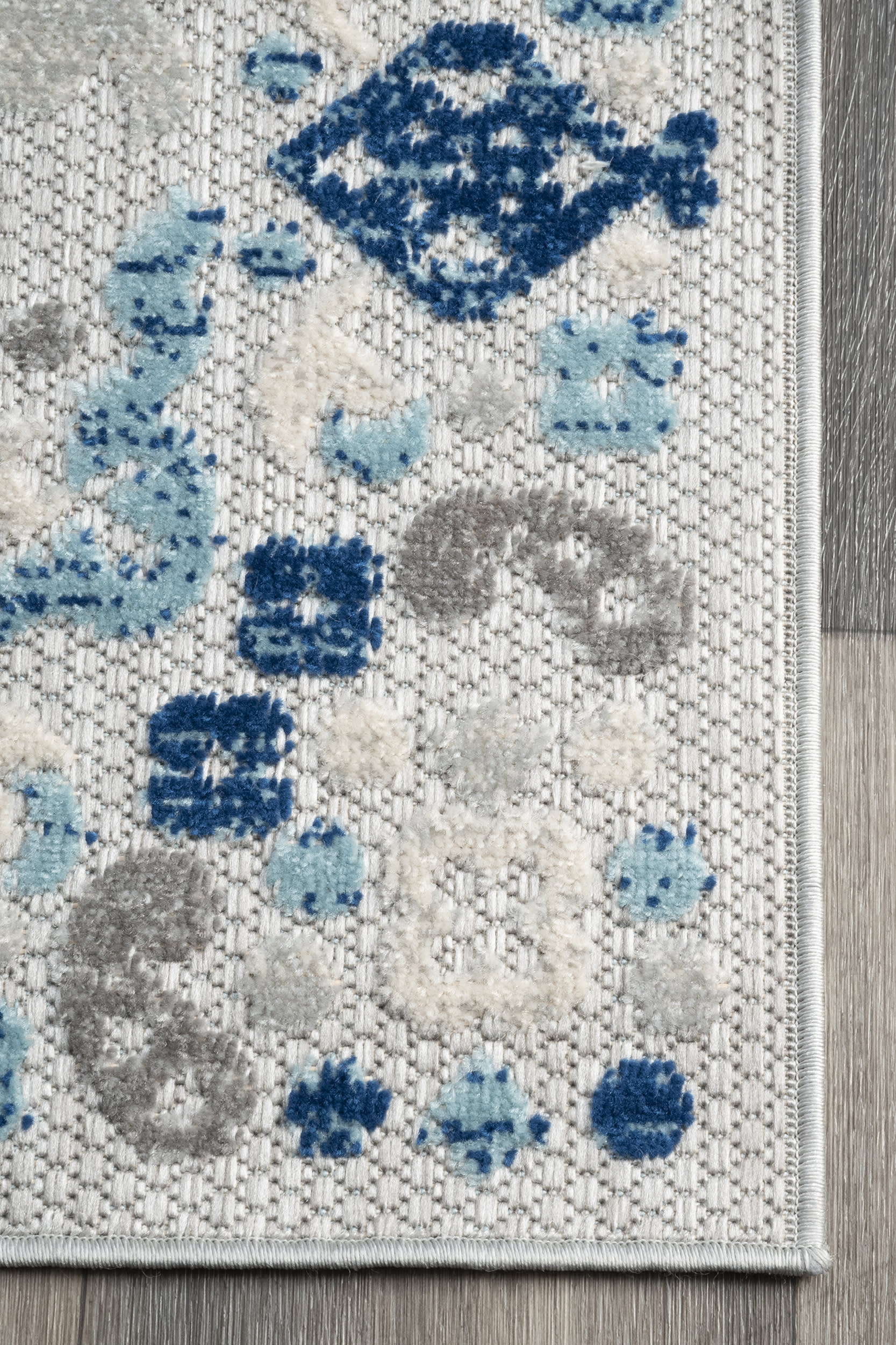Castle Medallion Indoor/Outdoor Rug - Blue Persian Style Area Carpet for Living Room, Bedroom & Patio | Waterproof & Durable Floor Mat for Home Decor