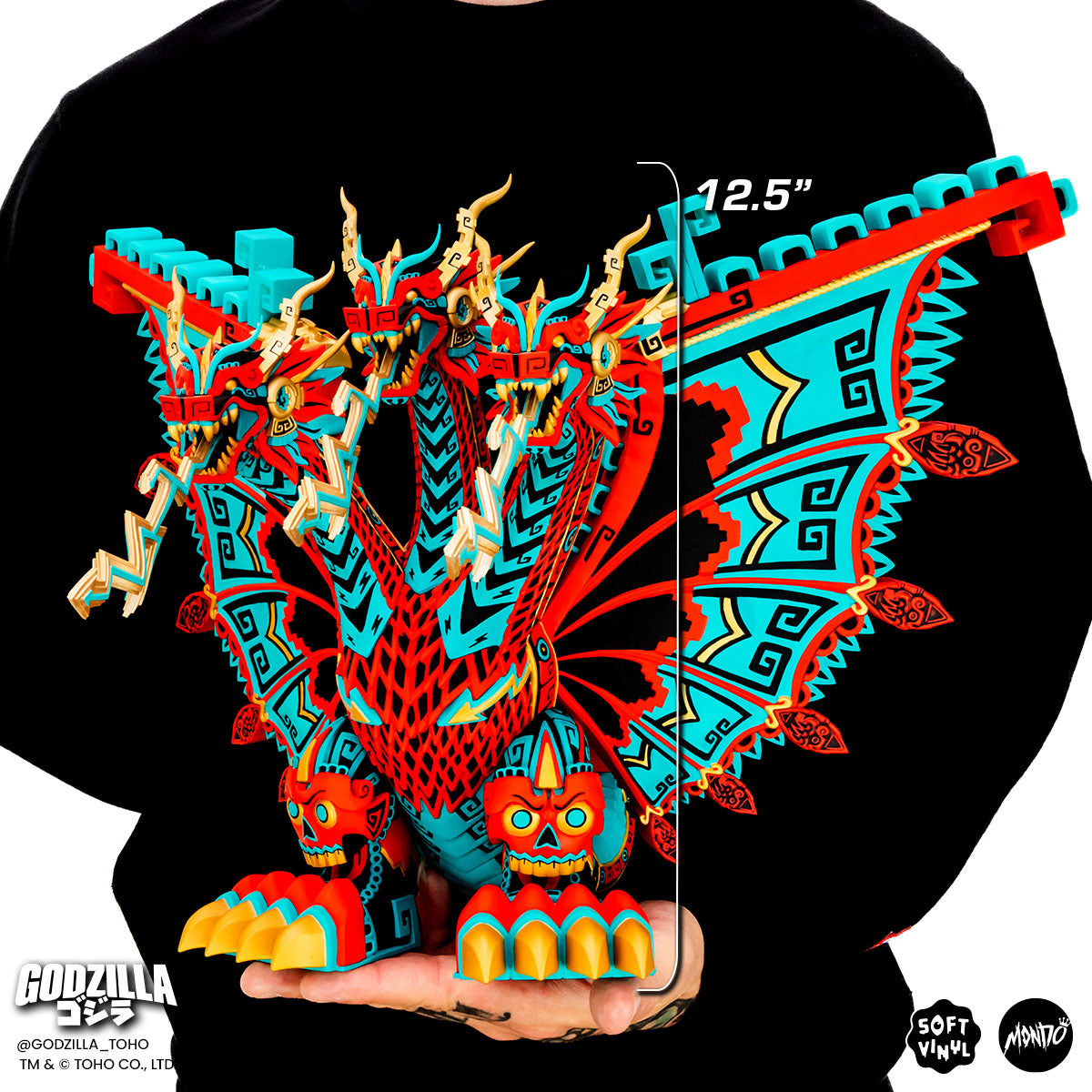 King Ghidorah Vinyl Designer Figure by Urban Aztec - Planet X Variant Timed Edition - Collectible Monster Toy for Display & Anime Fans - Perfect for Home Decor, Office Display & Gift Giving