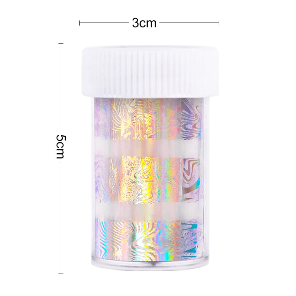 EXCLUZO 40-Pack 1000mm Smile Face Leaf Graffiti Glossy Nail Transfer Stickers - DIY Nail Art Decals for Salon, Home Manicure & Party Nail Designs
