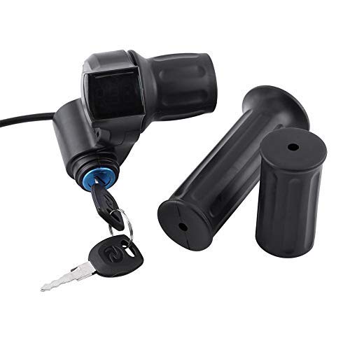 12V-99V Electric Scooter Throttle Grip with LED Display & Key Lock - Half Wrist Handle for E-Bike, E-Scooter & Electric Motorcycle (Perfect for Commuting, Urban Travel & Off-Road Adventures)
