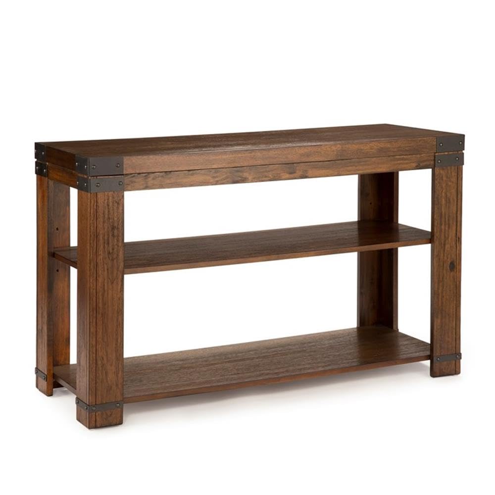 Pemberly Row Modern Console Table - Medium Cherry Finish - Entryway, Living Room & Hallway Furniture for Home Decor