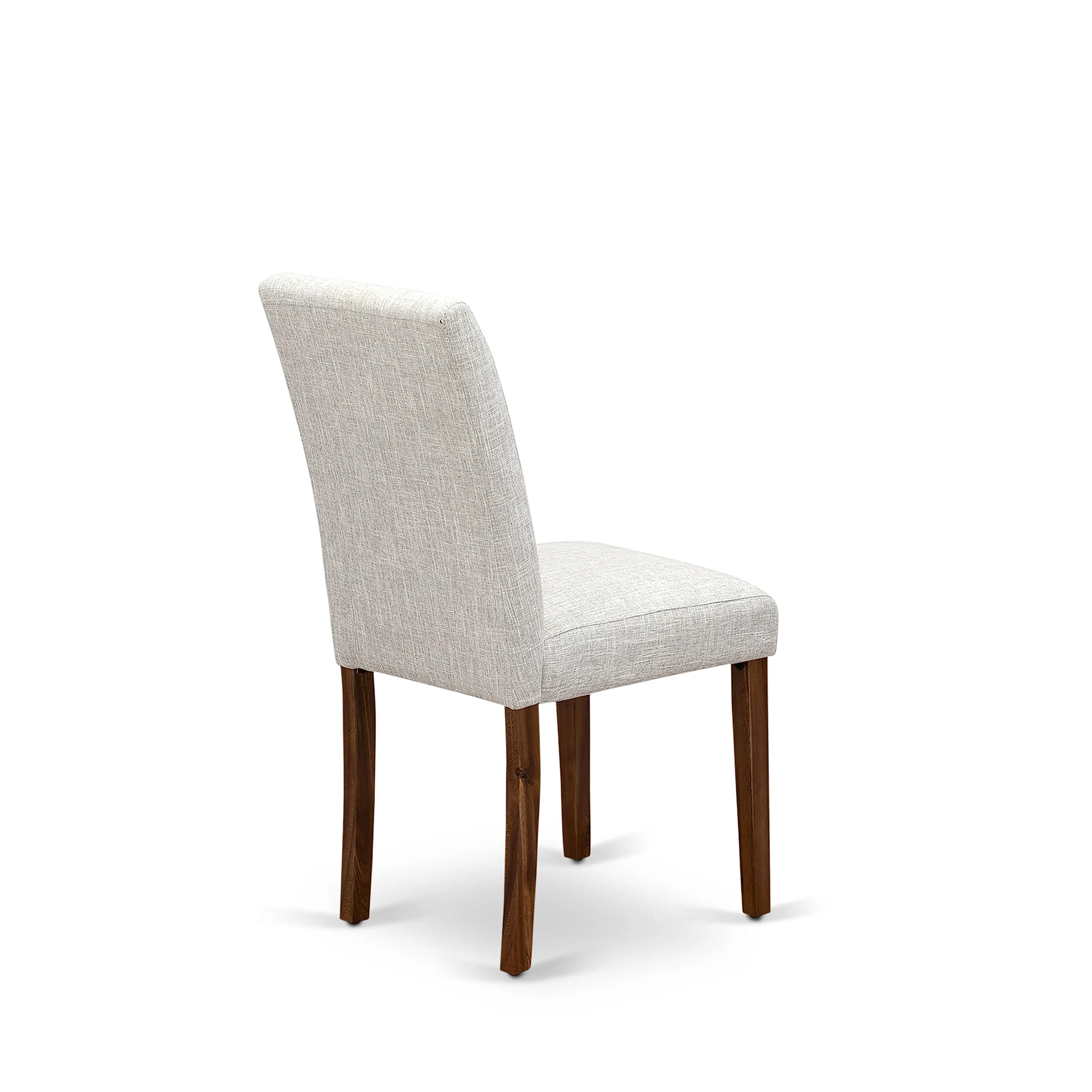 East West Furniture LMAB5-NN-35 5-Piece Rustic Wood Dining Set with Rectangle Table & 4 Linen Fabric Chairs, 40x72 Inch, Natural - Perfect for Farmhouse Kitchens, Small Dining Rooms & Cozy Family Meals