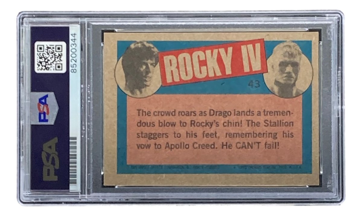 Dolph Lundgren Autographed 1985 Topps #43 Rocky IV Ivan Drago Trading Card - PSA/DNA Certified - Collectible Memorabilia for Movie Fans & Sports Card Enthusiasts