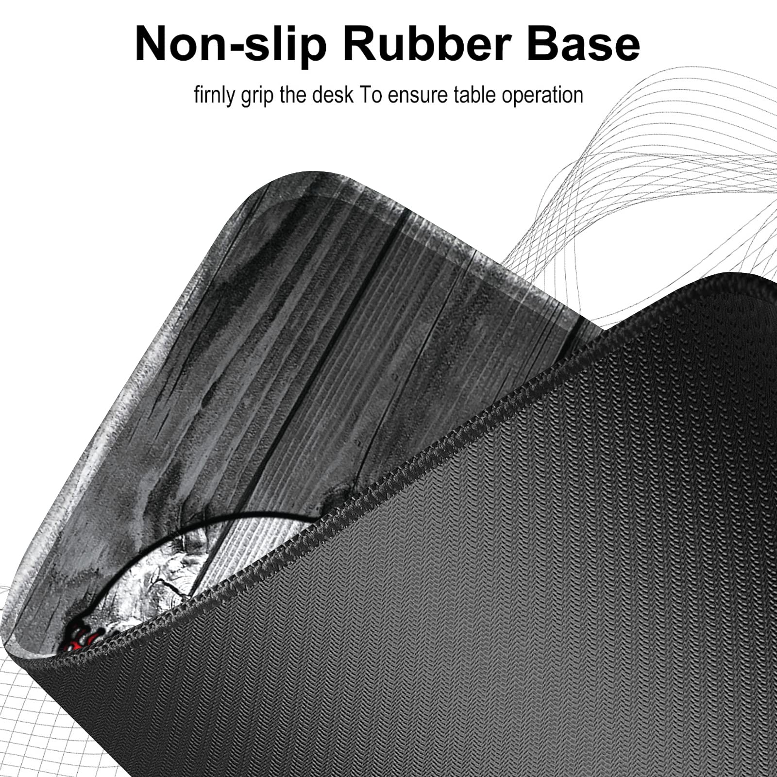 XXL Gaming Mouse Pad 31.5x11.8 Inches - Stitched Edges, Anti-Slip Rubber Base, Ergonomic Design for PC & Computer Gaming - Custom Wooden Baseball Print - Perfect for Office Work & Esports