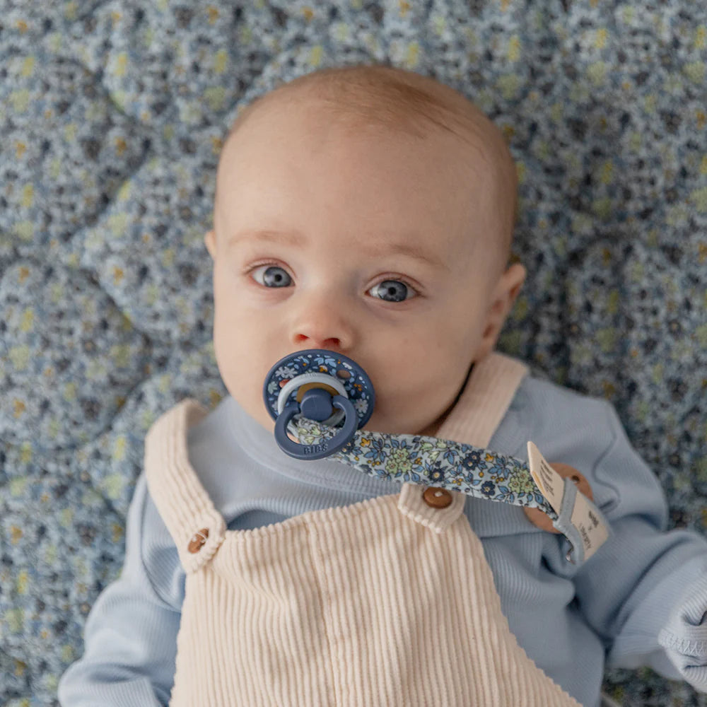 BIBS x Liberty Pacifier Clip - Stylish Baby Accessory for Secure Pacifier Attachment | Perfect for Strollers, Car Seats & Diaper Bags