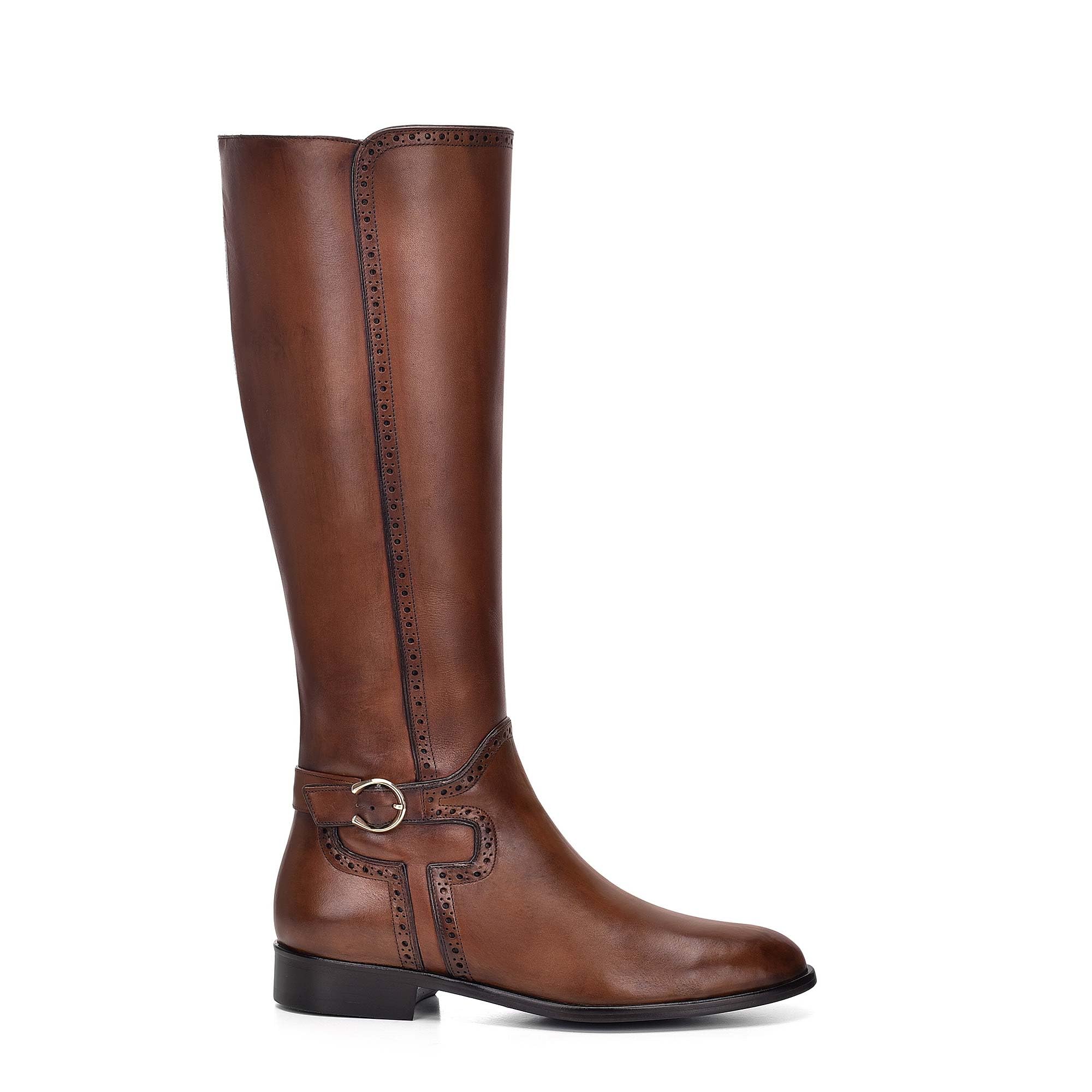 FRANCO CUADRA Genuine Leather Women's Riding Boots - Honey Brown | Equestrian & Fashion Riding Boots for Women | Perfect for Horseback Riding, Casual Wear & Outdoor Activities