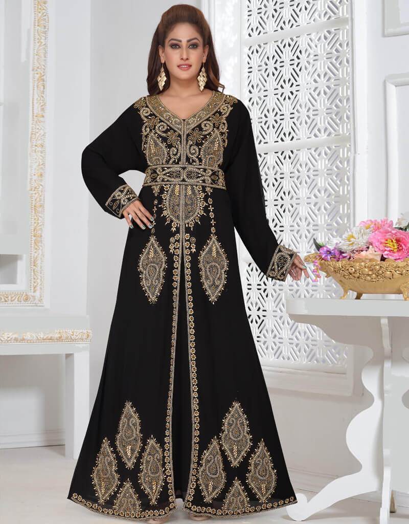 Elegant Vintage Designer Abaya Dress for Women - Perfect for Festivals, Weddings & Special Occasions