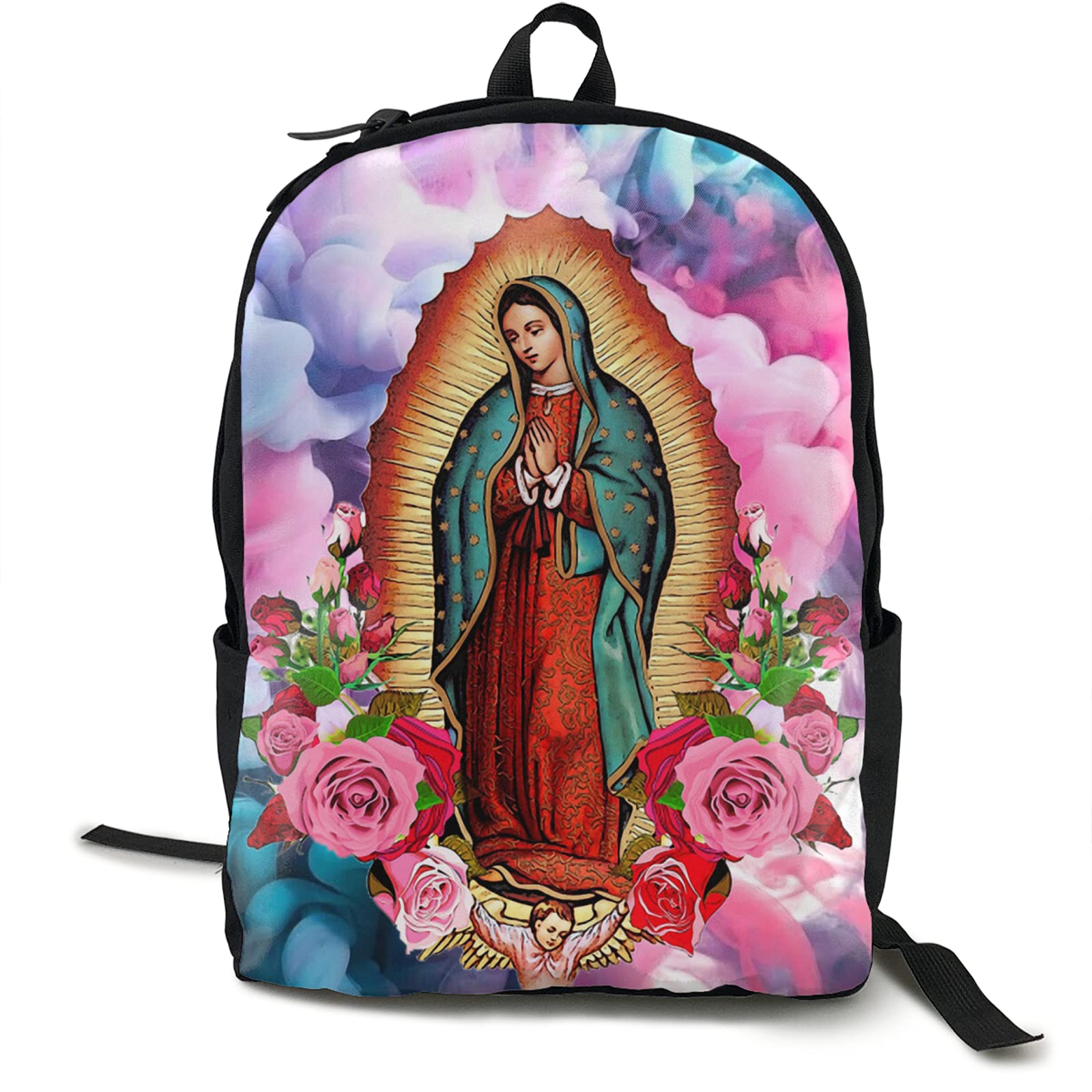 **Our Lady of Guadalupe Virgin Mary Backpack - Lightweight Adjustable Travel Bag for Adults, Classic Bookbag for School, Outdoor Leisure & Tactical Use - Perfect for Halloween Decor & Preschool**    *(Note: This version improves readability, includes relevant keywords, and adds usage scenarios while staying within Google SEO best practices.)*