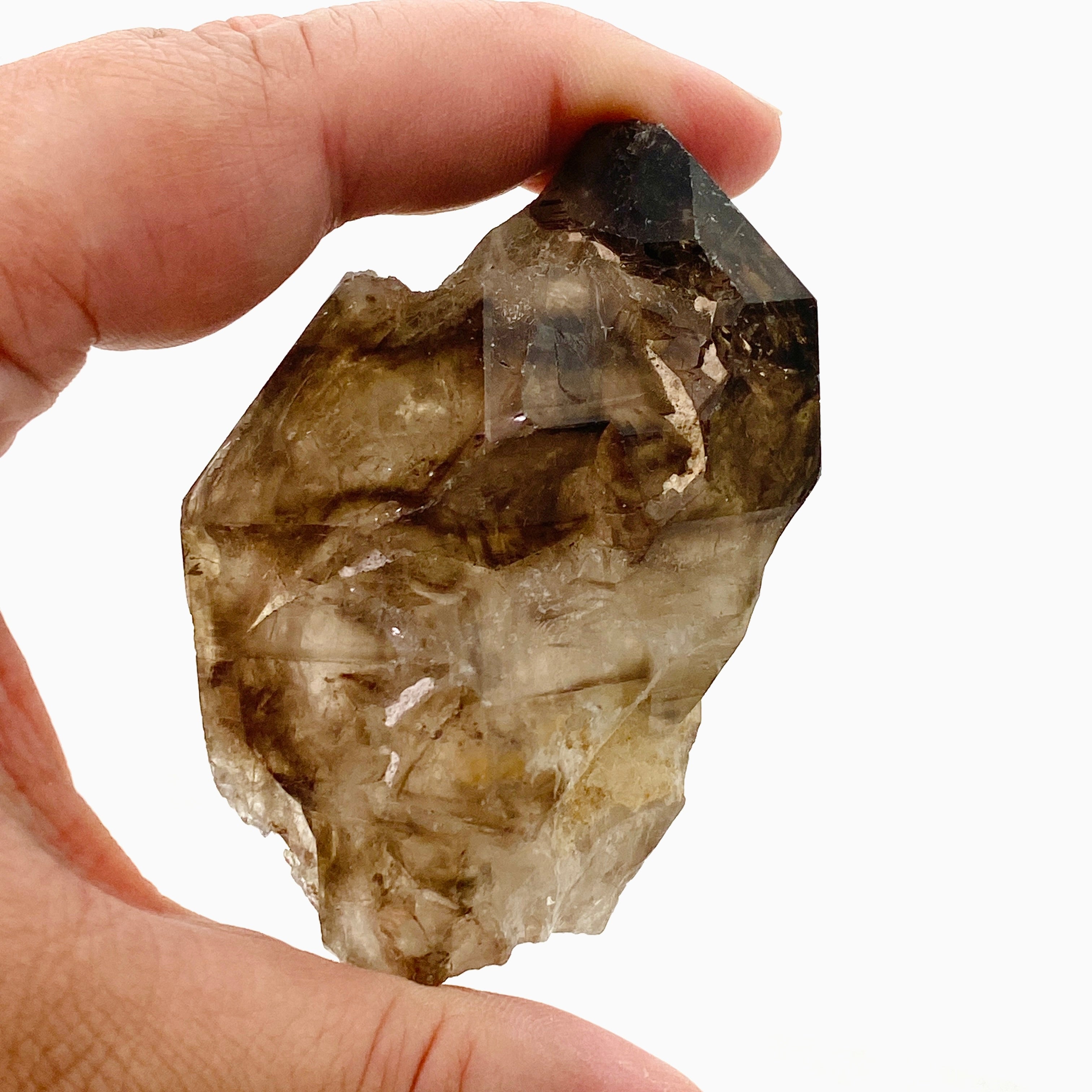 Natural Smokey Elestial Quartz Crystal Point - Healing Stone for Meditation, Energy Work & Spiritual Growth - Perfect for Home Decor, Reiki, and Crystal Collections