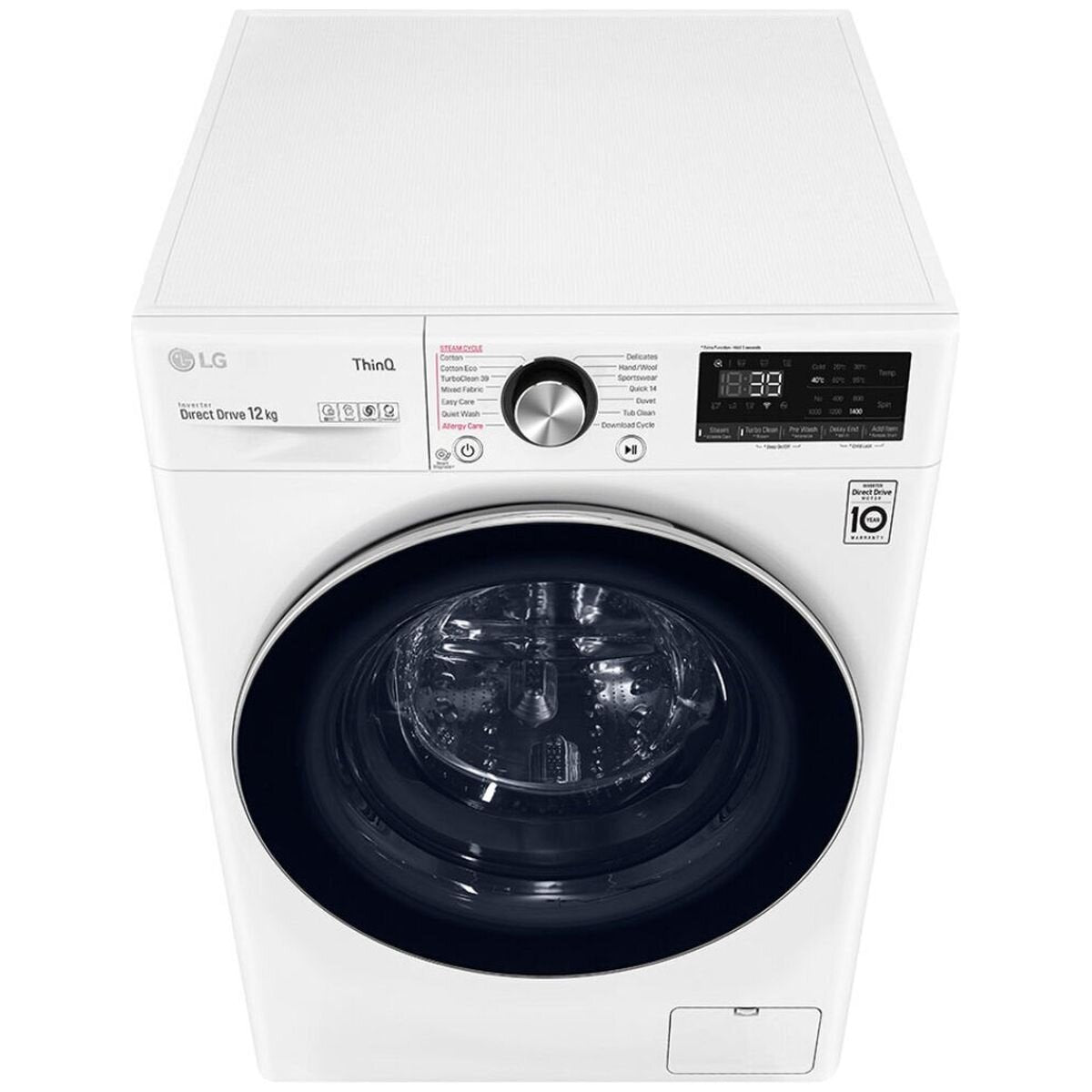 LG 12kg Front Load Washing Machine WV9 1412W - Energy Efficient, Large Capacity Washer for Family Laundry | Perfect for Apartments & Smart Homes