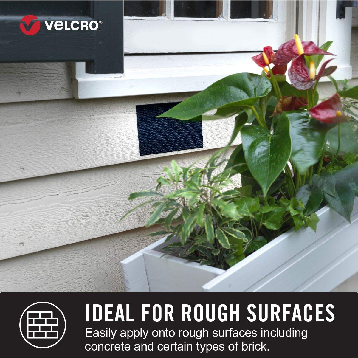 VELCRO Brand Extreme Outdoor Heavy Duty Tape - 2-Pack Industrial Strength Hook and Loop Fastener with Adhesive | Perfect for Camping Gear, Tool Organization & DIY Projects