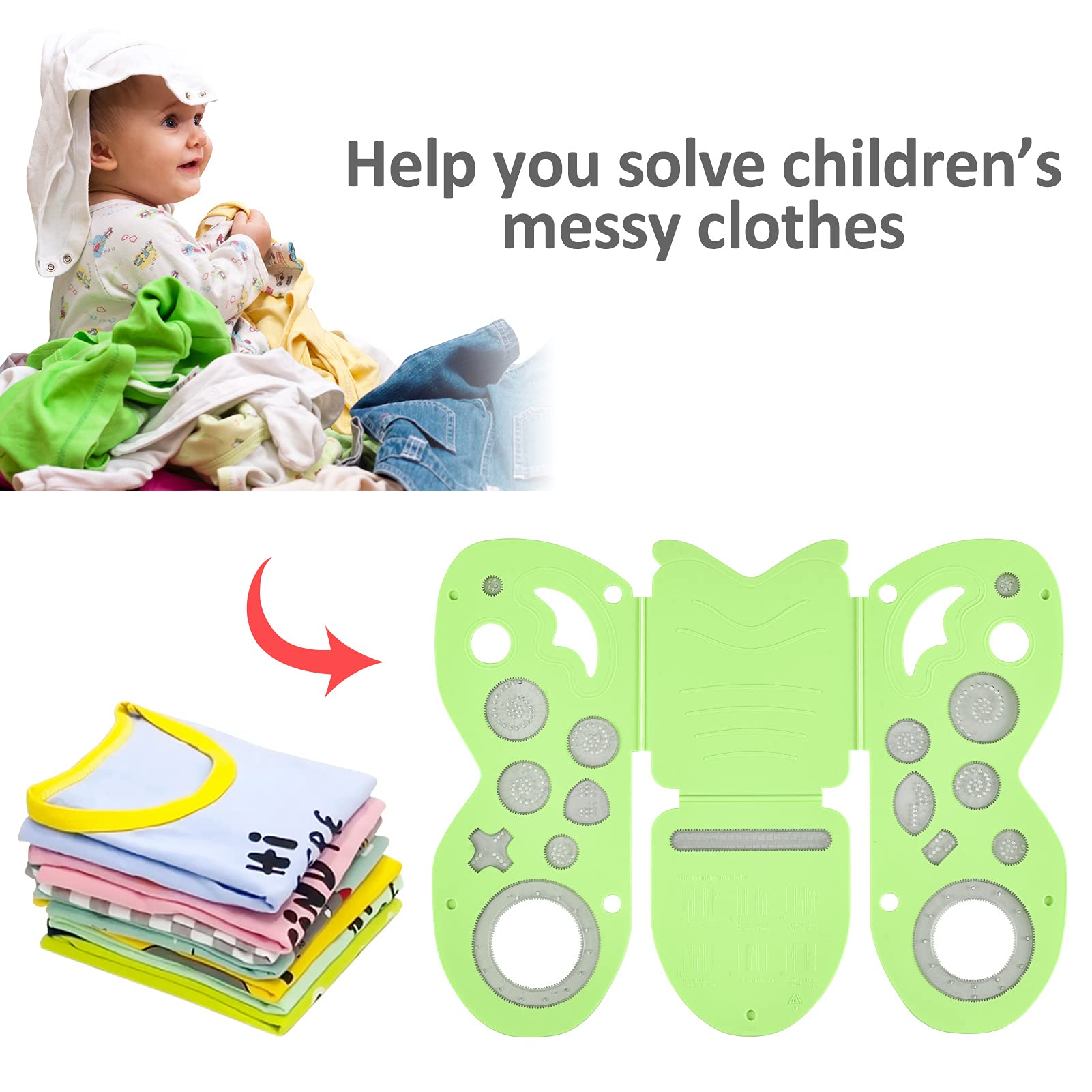 BoxLegend Kids Art & Craft Drawing Kit - Deluxe Foldable Clothes Folder Set for Children (Green) | Perfect for Creative Play, DIY Projects & Home Organization
