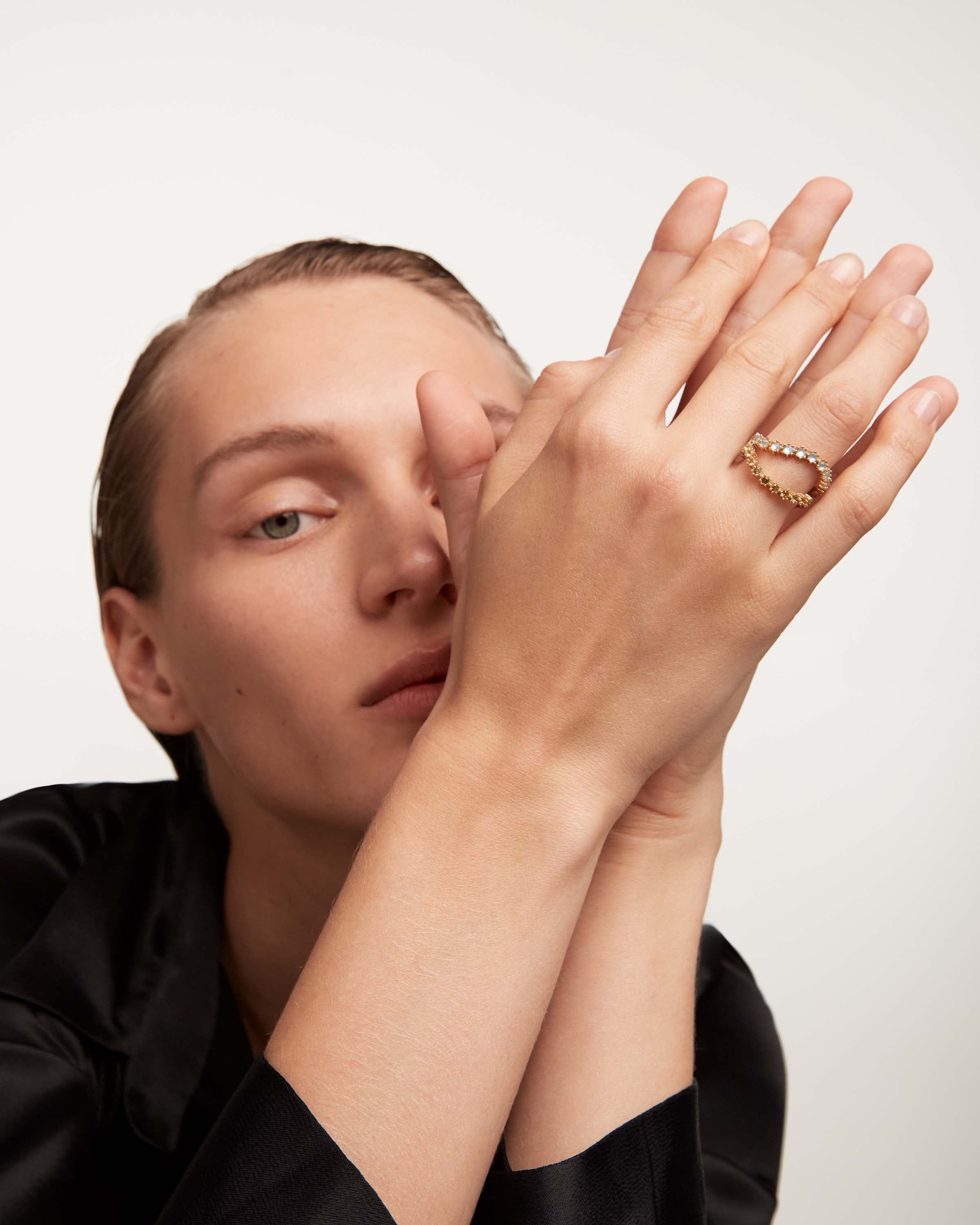 14K Gold Rings for Women - Elegant Stackable Band Rings Set - Perfect for Wedding, Anniversary, and Everyday Wear