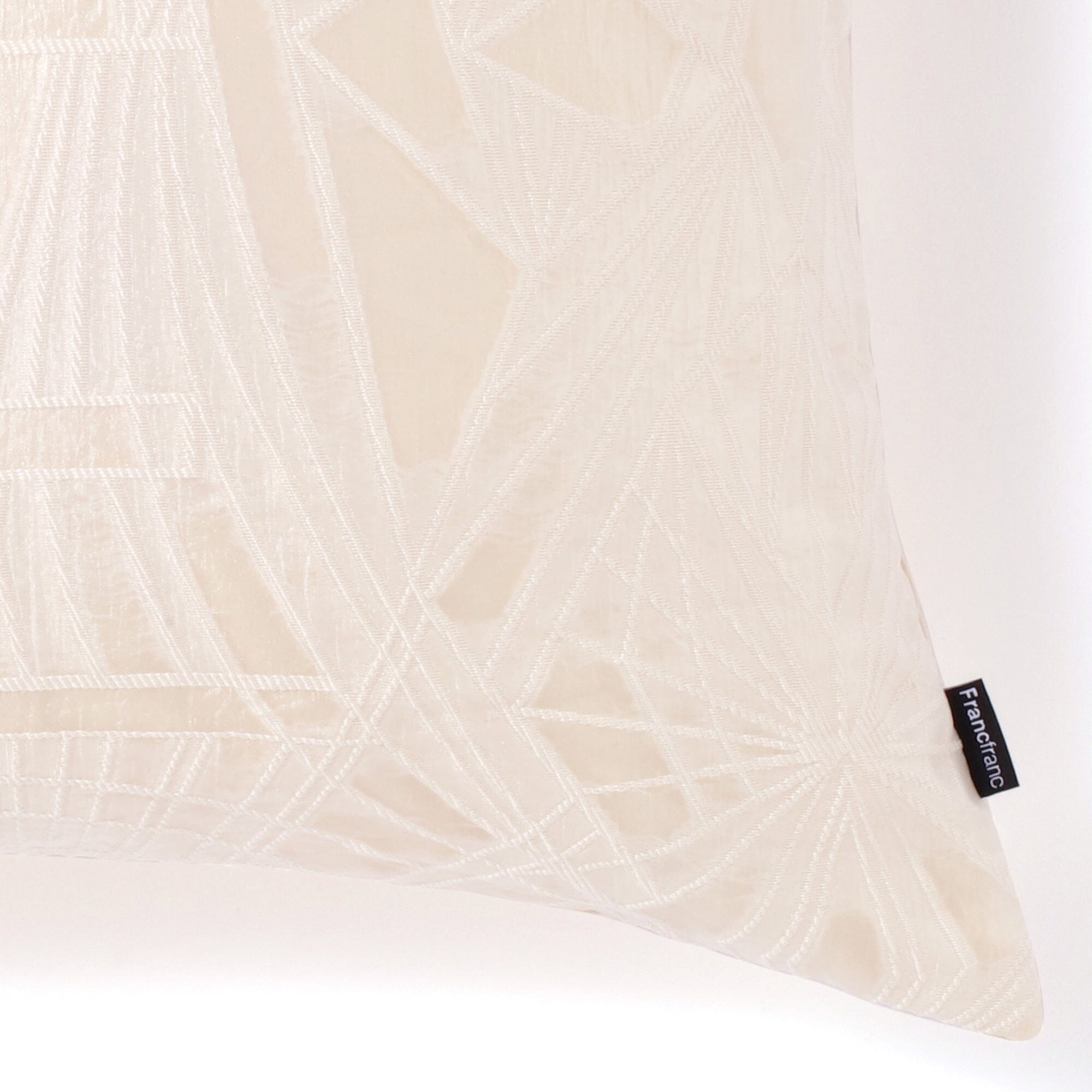 Premium JQ Line Cushion Cover 45x45cm - Soft White Square Pillow Case for Sofa, Bed & Home Decor - Machine Washable & Durable Fabric