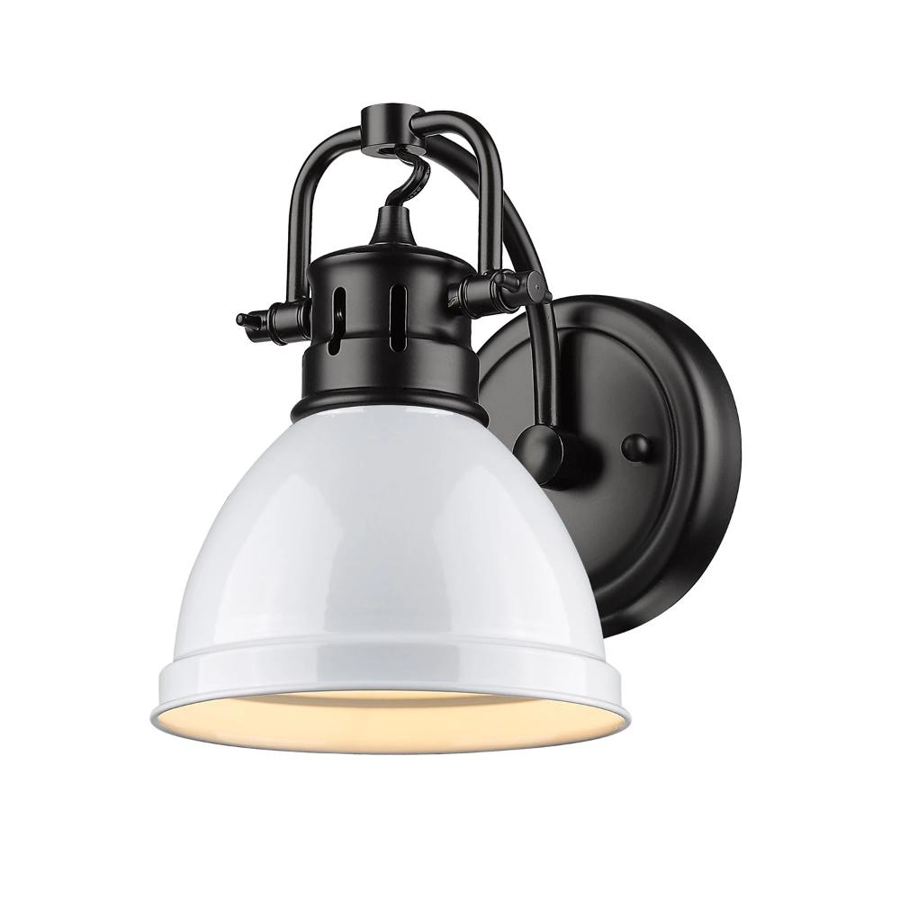 Elm 1-Light Black Bathroom Vanity Light Fixture - Modern Sconce for Bathroom Mirror Lighting, Powder Room & Dressing Area