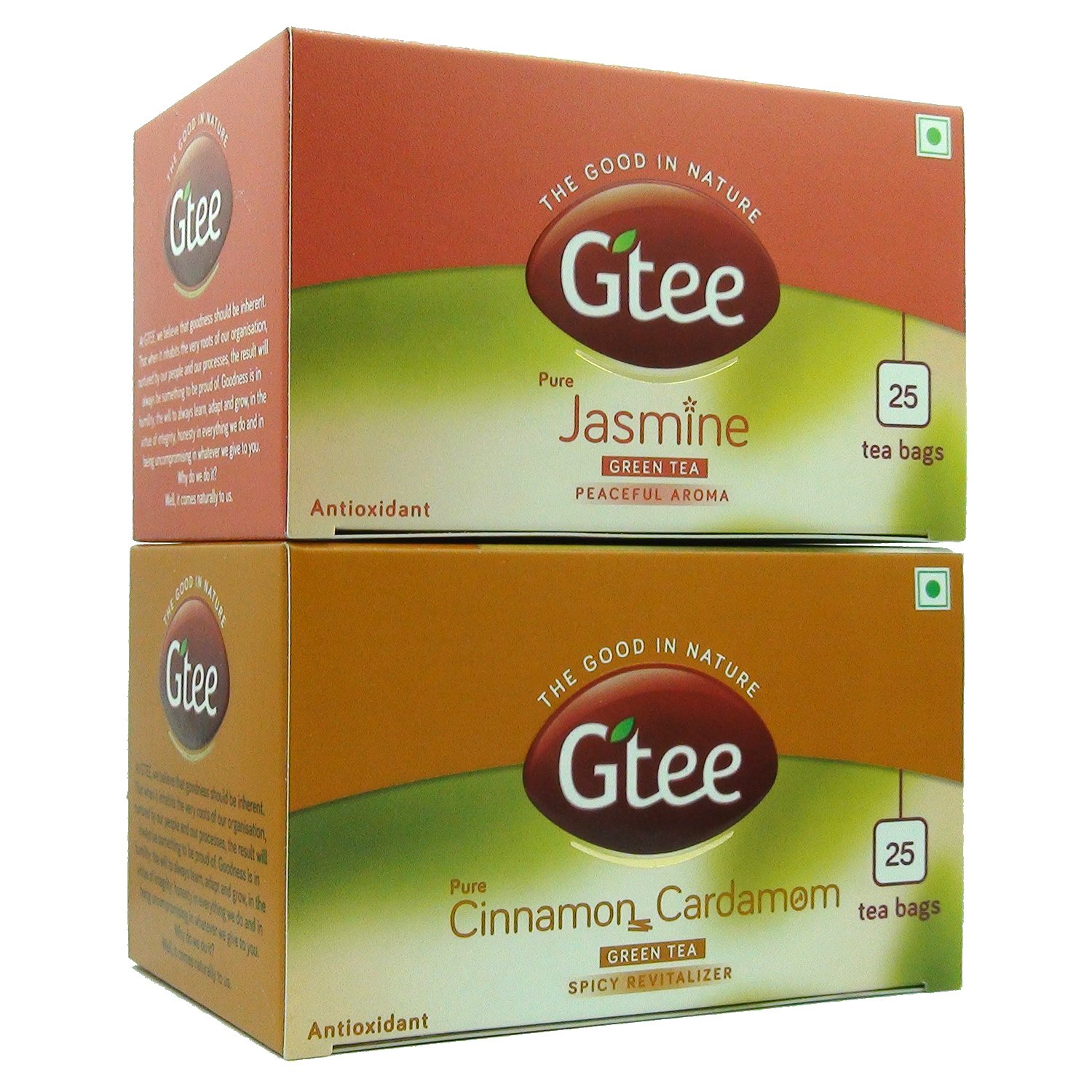 Premium Jasmine & Green Tea Bags with Cinnamon & Cardamom - 50 Count (2 Packs of 25) - Organic Herbal Tea for Relaxation, Detox & Weight Loss - Perfect for Morning Boost, Afternoon Refreshment & Evening Wind Down