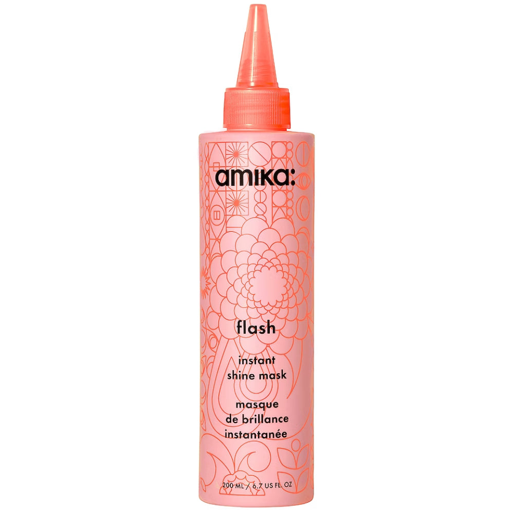 Amika Flash Instant Shine Hair Mask - 6.7 oz Deep Conditioning Treatment for Dry, Damaged Hair - Perfect for Salon-Quality Shine at Home