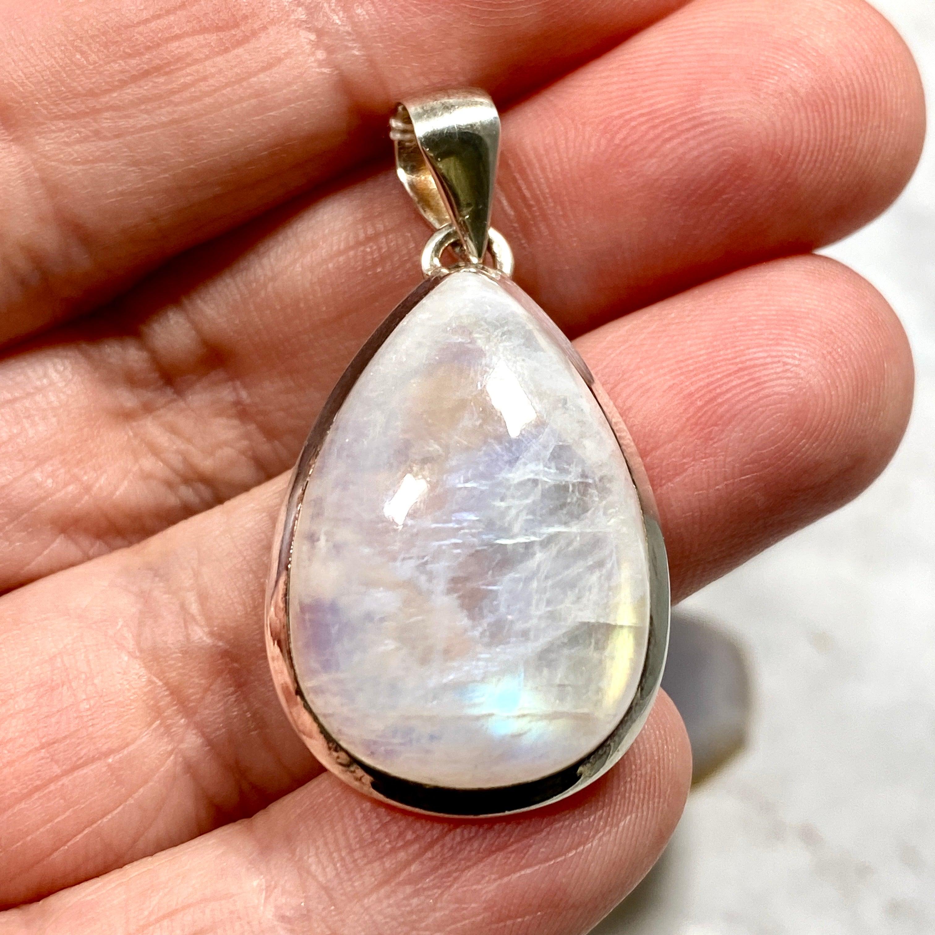 Moonstone Teardrop Pendant Necklace KPGJ2796 - Elegant Healing Crystal Jewelry for Women, Perfect for Meditation, Yoga & Spiritual Gifts