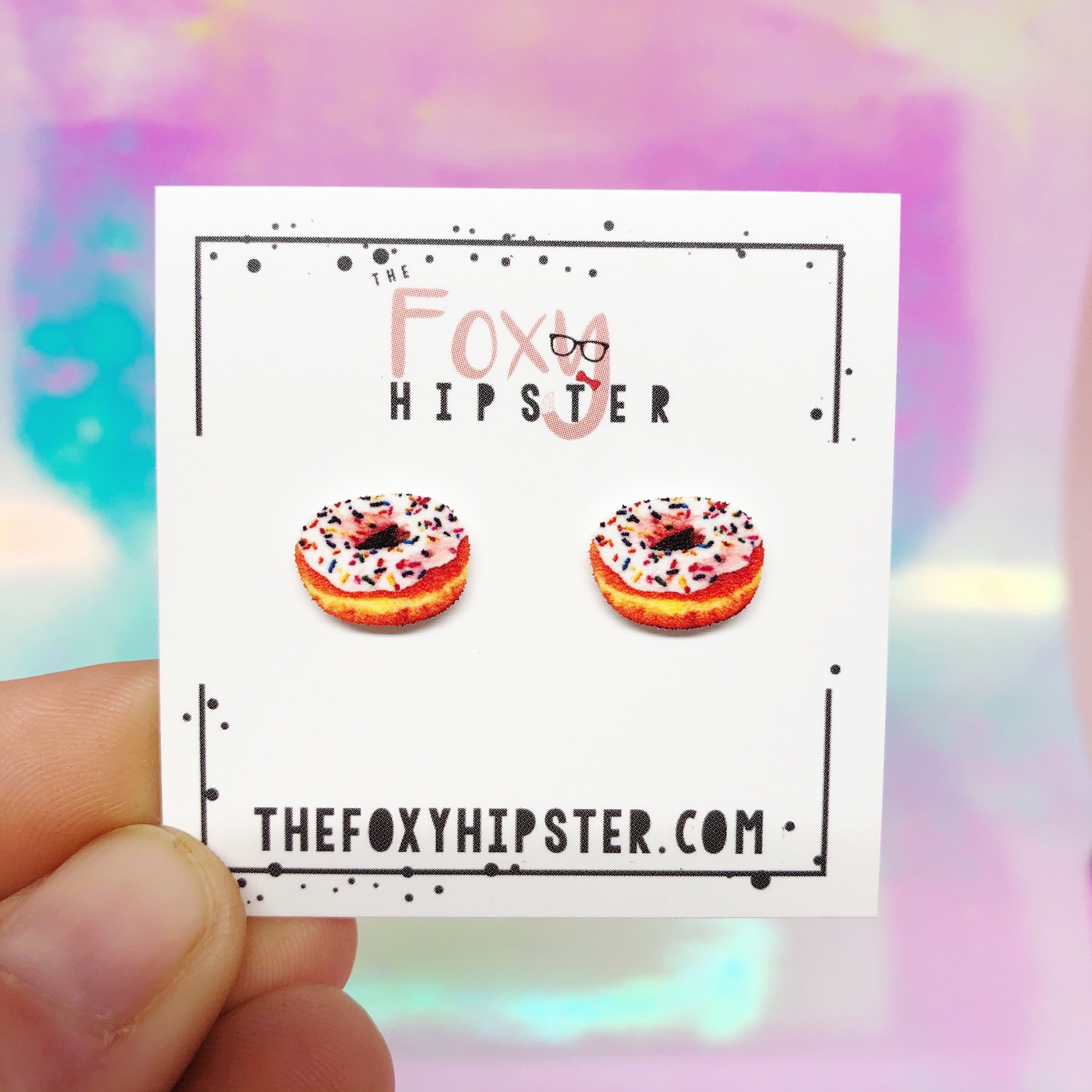 Stylish Donut Stud Earrings for Women - Trendy Dainty Gold Plated Hoop Earrings - Perfect for Everyday Wear & Gift Giving