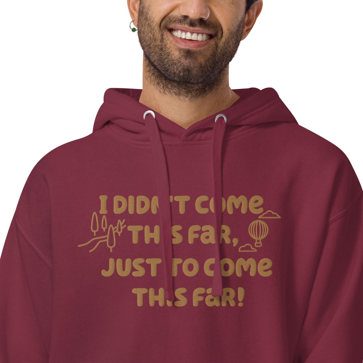 Premium Embroidered Journey Beyond Hoodie for Men & Women - Cozy Pullover Sweatshirt for Travel, Hiking & Outdoor Adventures