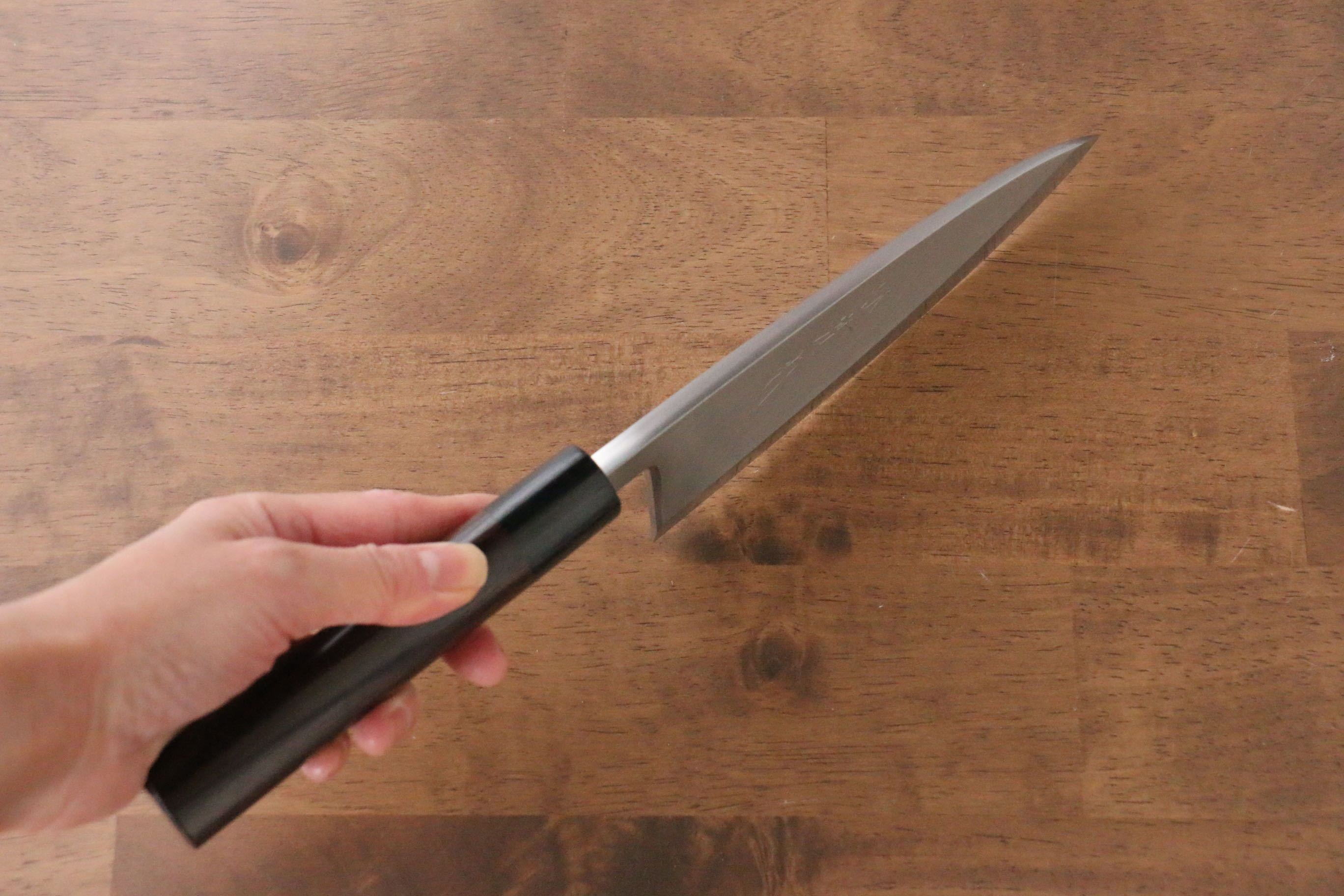 Premium Jikko Silver Steel No.3 Deba Knife 165mm - Japanese Professional Chef Knife with Shitan Handle - Perfect for Sushi, Fish Filleting & Japanese Cuisine Preparation