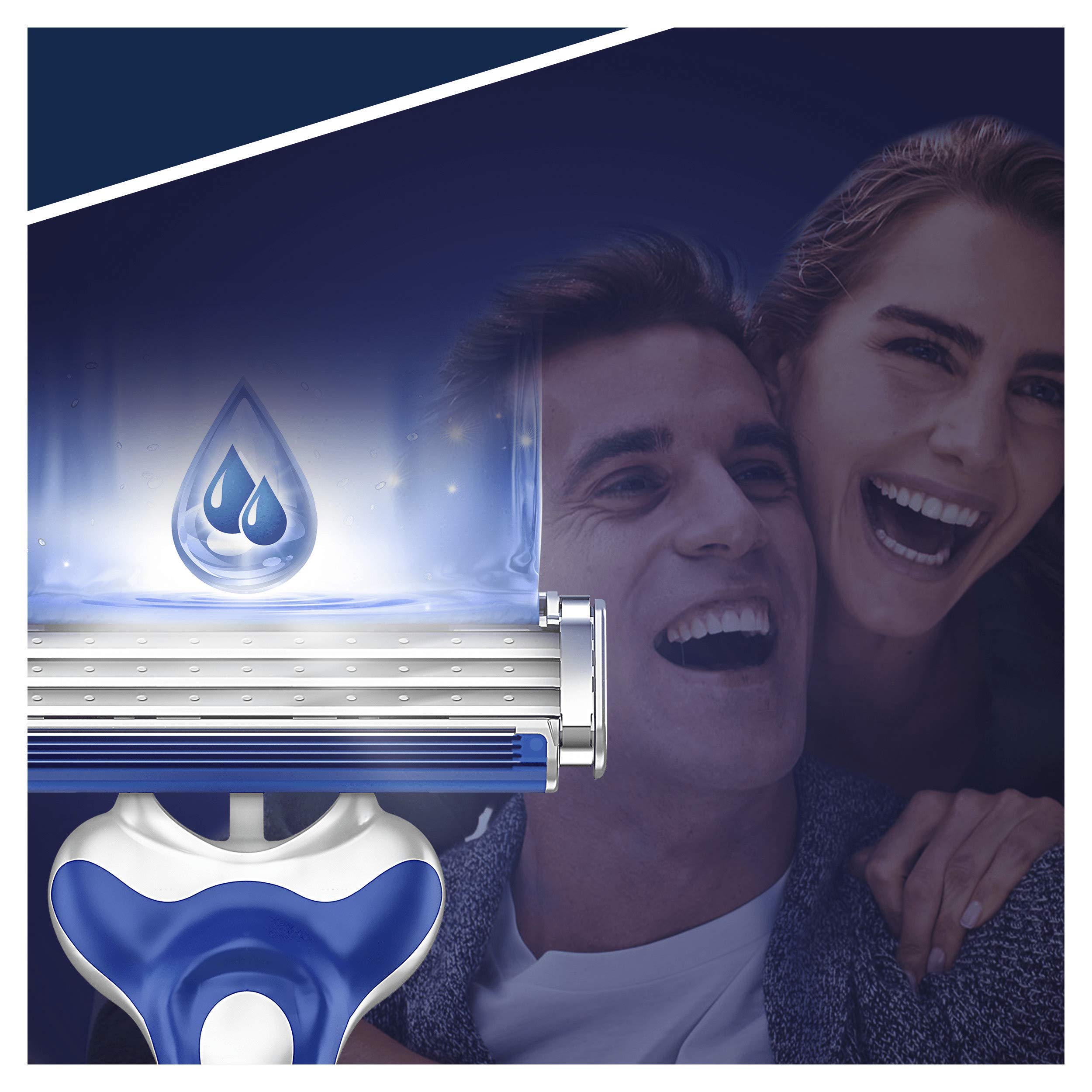 Gillette Sensor3 Comfort Disposable Razors for Men - 4 Pack with Lubrastrip & Water-Activated Comfortgel Technology - 3 Skin-Sensing Blades for Smooth Shaving - Perfect for Travel, Gym & Everyday Use